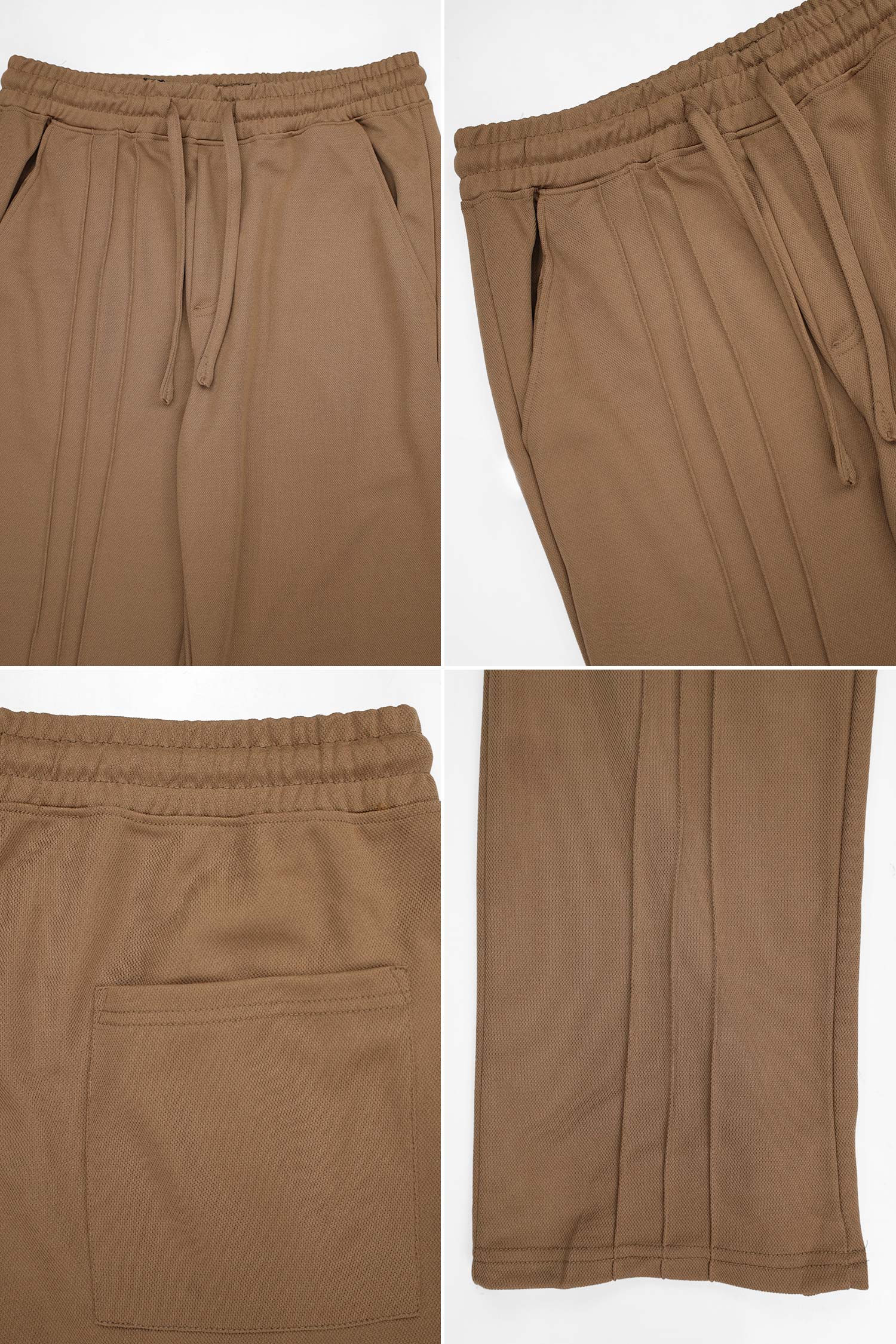 Turbo Side Tapes Loose Bottom Trouser In Mid Brown - Image 3