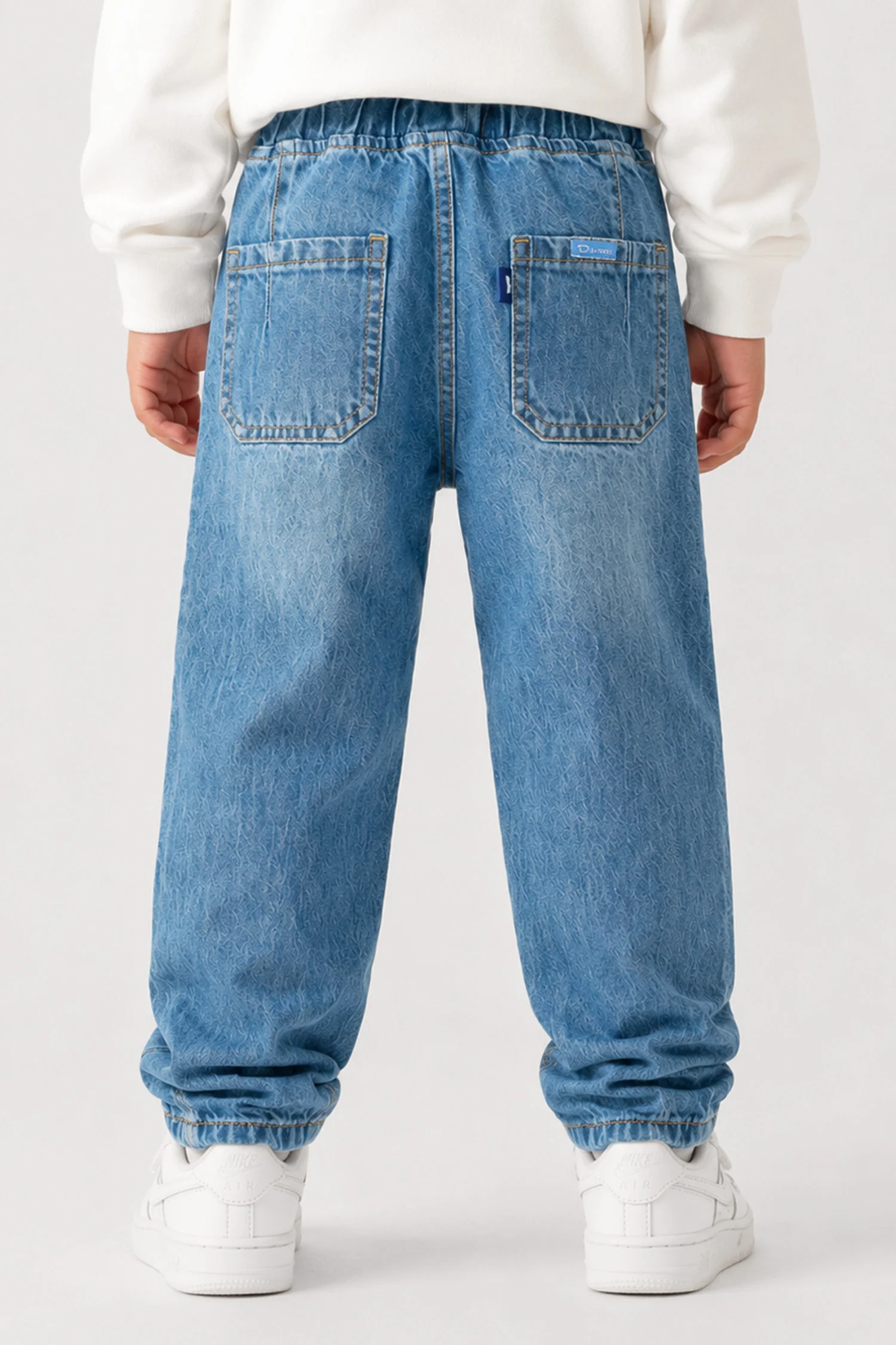 Turbo Utility-Style Denim Baggy Jeans For Boys - Image 11