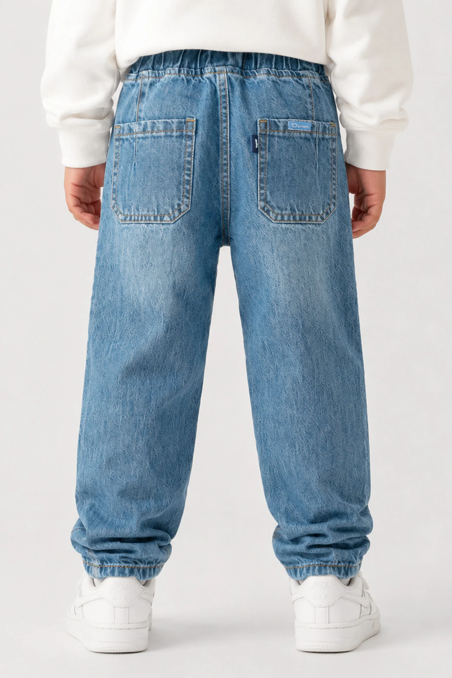 Turbo Utility-Style Denim Baggy Jeans For Boys - Image 2