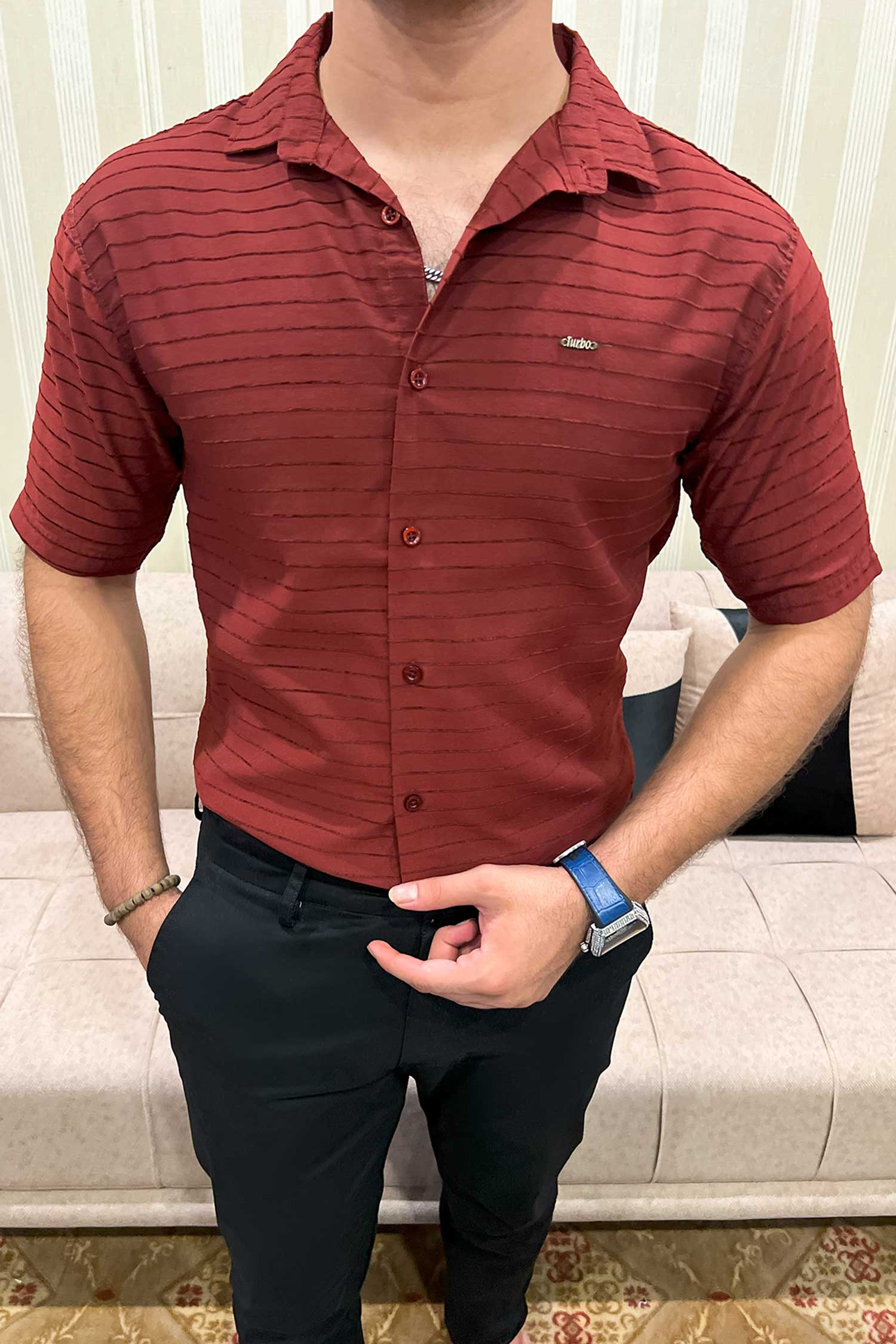 Turbo Snitch Striped Casual Shirt - Image 18