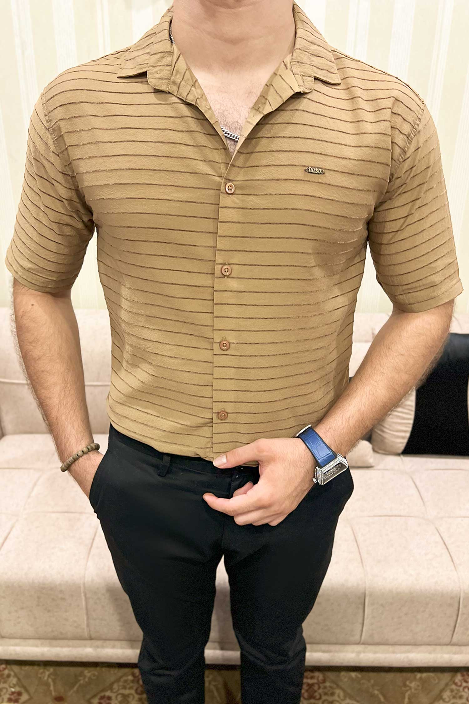 Turbo Snitch Striped Casual Shirt - Image 3
