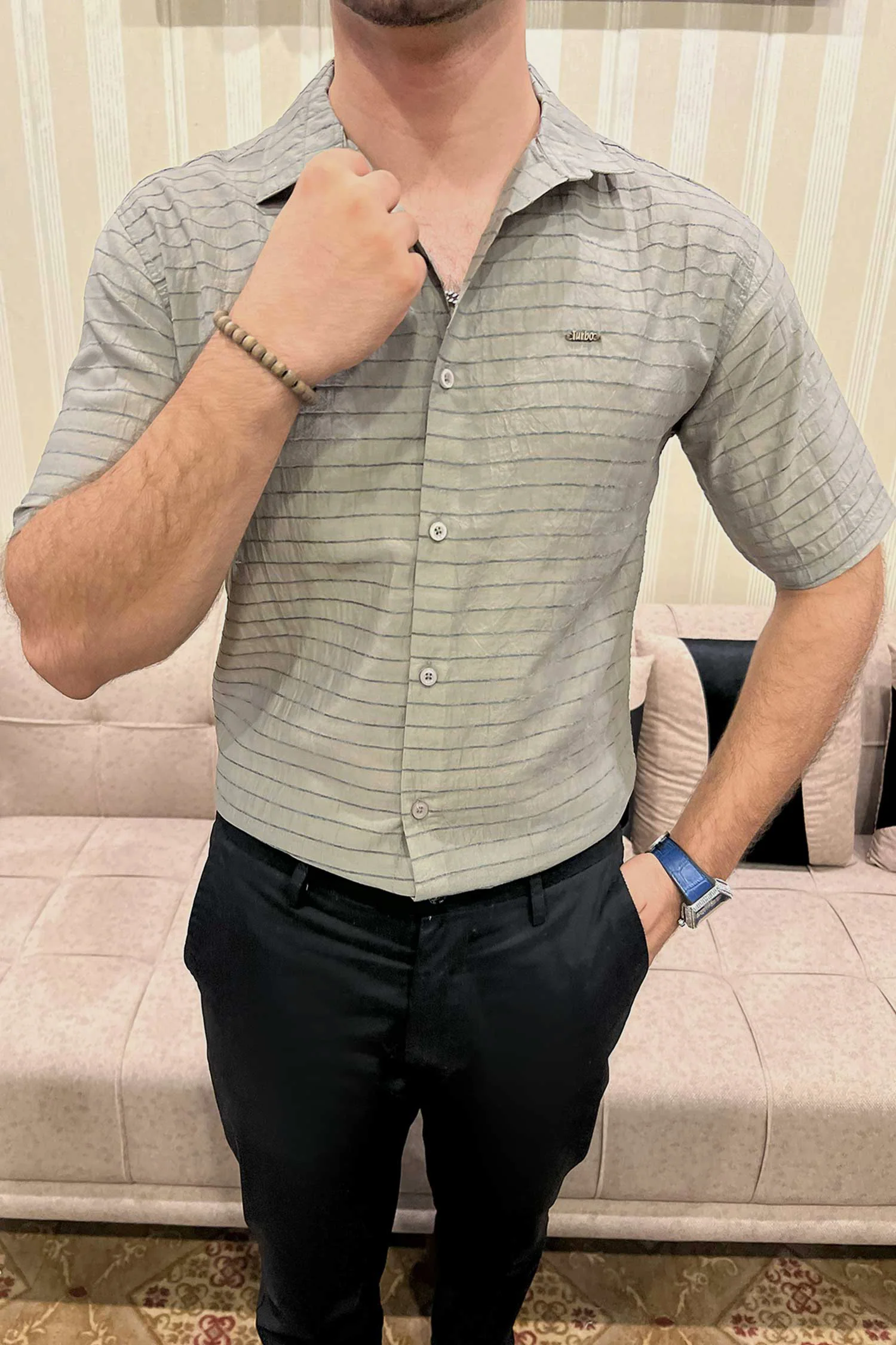 Turbo Snitch Striped Casual Shirt - Image 9