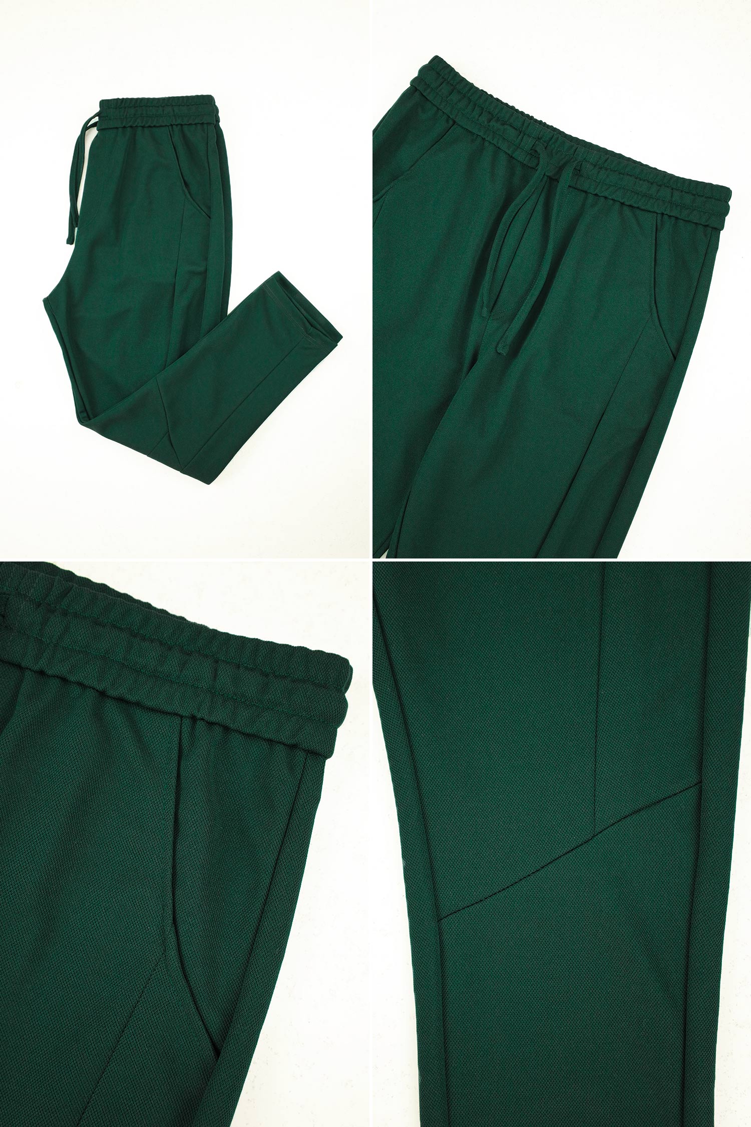Turbo Sporty Style Cross Plate Trouser In Dark Green - Image 4