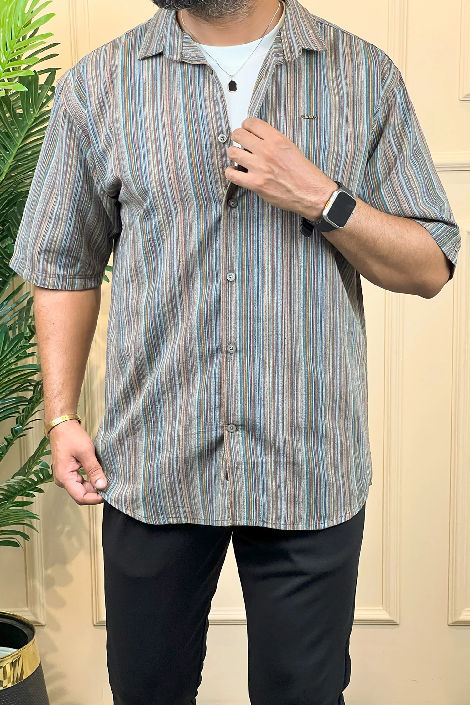 Turbo Spring Edit Textured Casual Shirt - Image 3