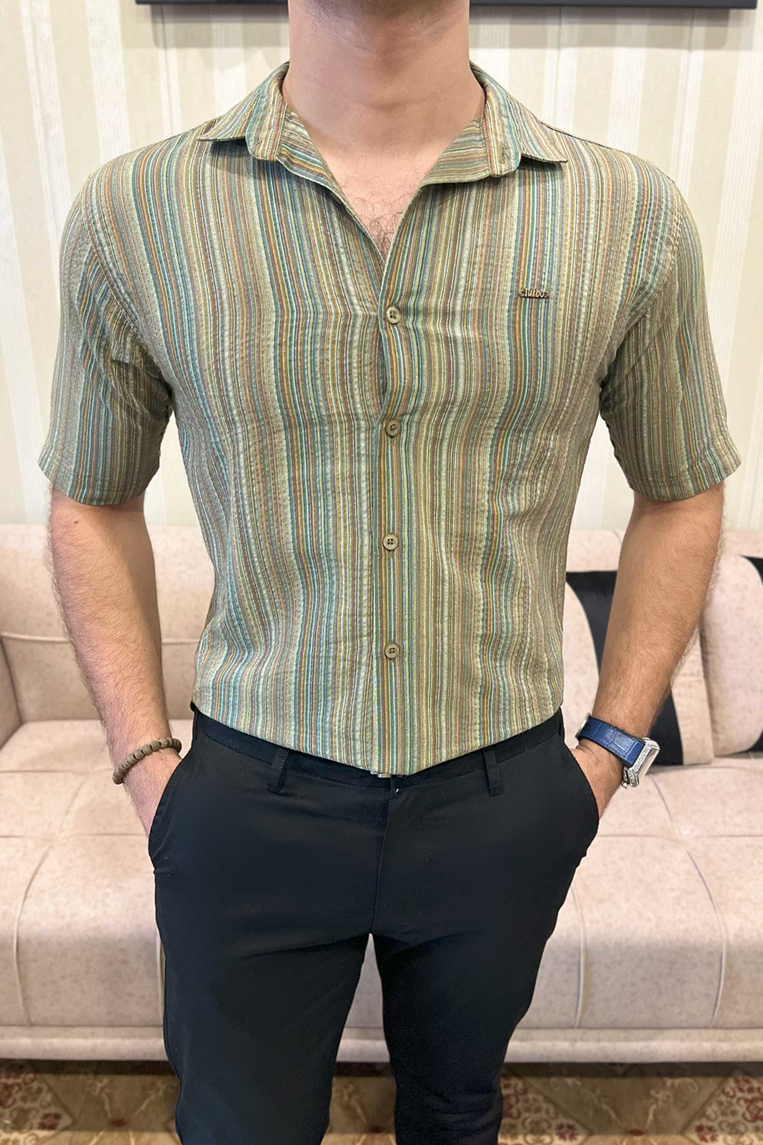 Turbo Spring Edit Textured Casual Shirt - Image 6