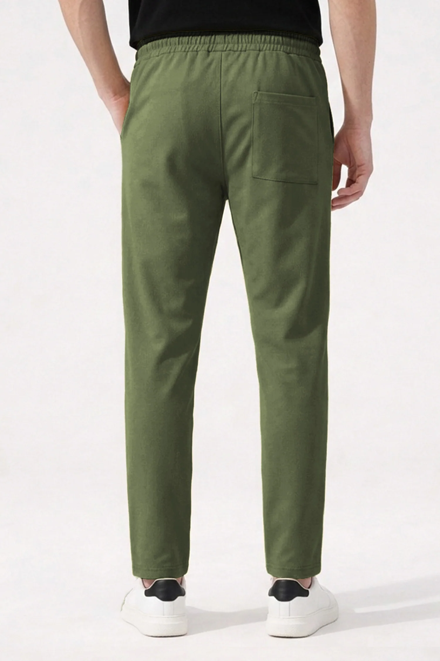 Turbo Straight Leg Lace-Up SlimFit Trouser In Olive - Image 3