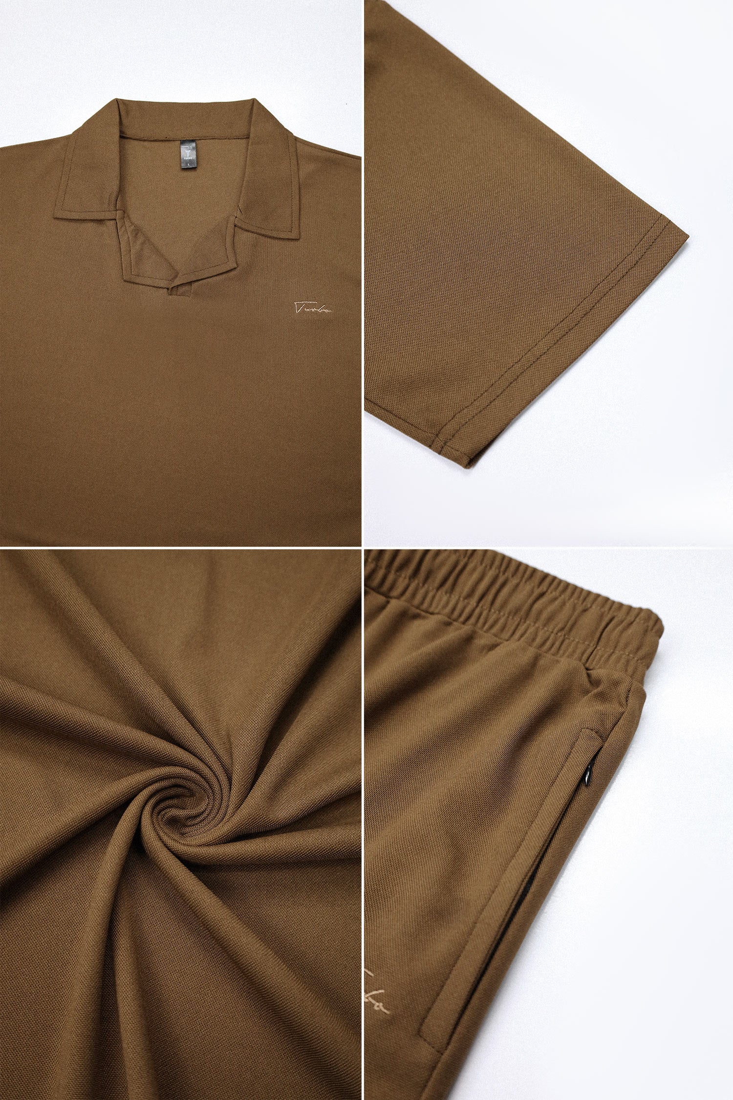 Turbo Street Comfort Collar Style Tracksuit In Brown - Image 2