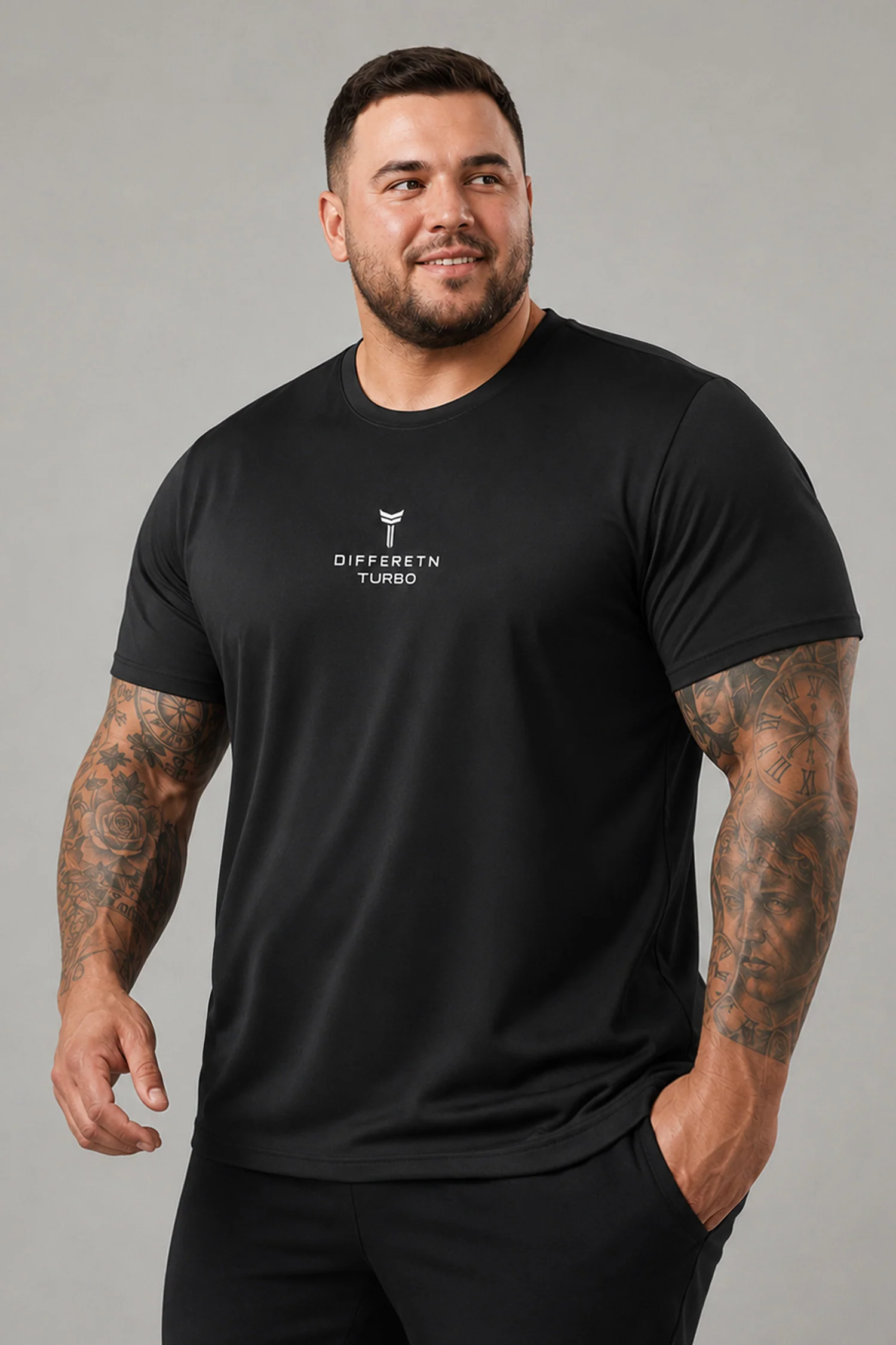 Turbo Street-Style Round Neck Big & Tall Dry-fit Shirt - Image 10