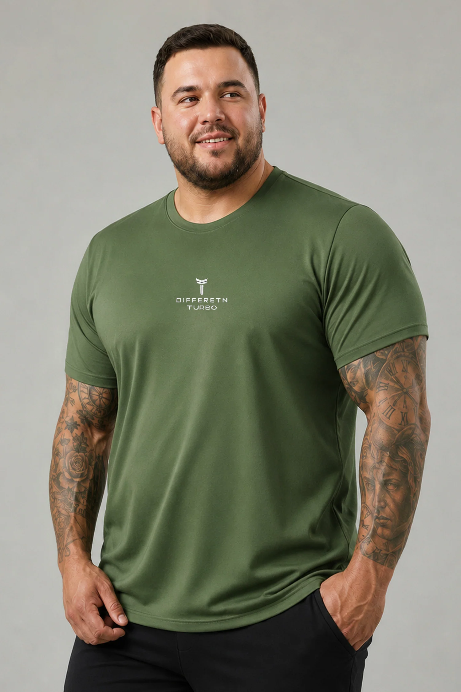 Turbo Street-Style Round Neck Big & Tall Dry-fit Shirt - Image 7