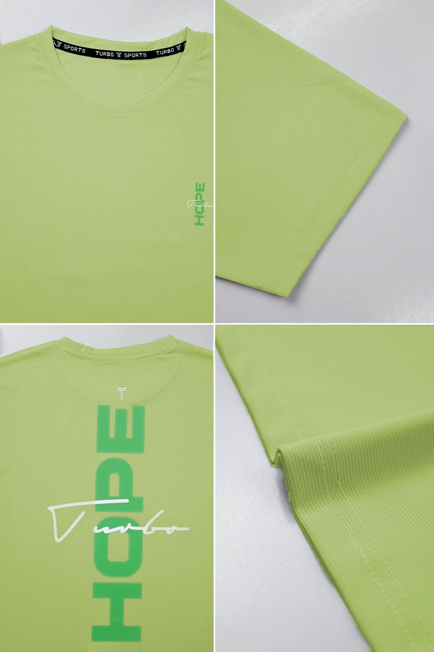 Turbo Strength in Hope Performance Dry-Fit Tee In Parrot Green - Image 4