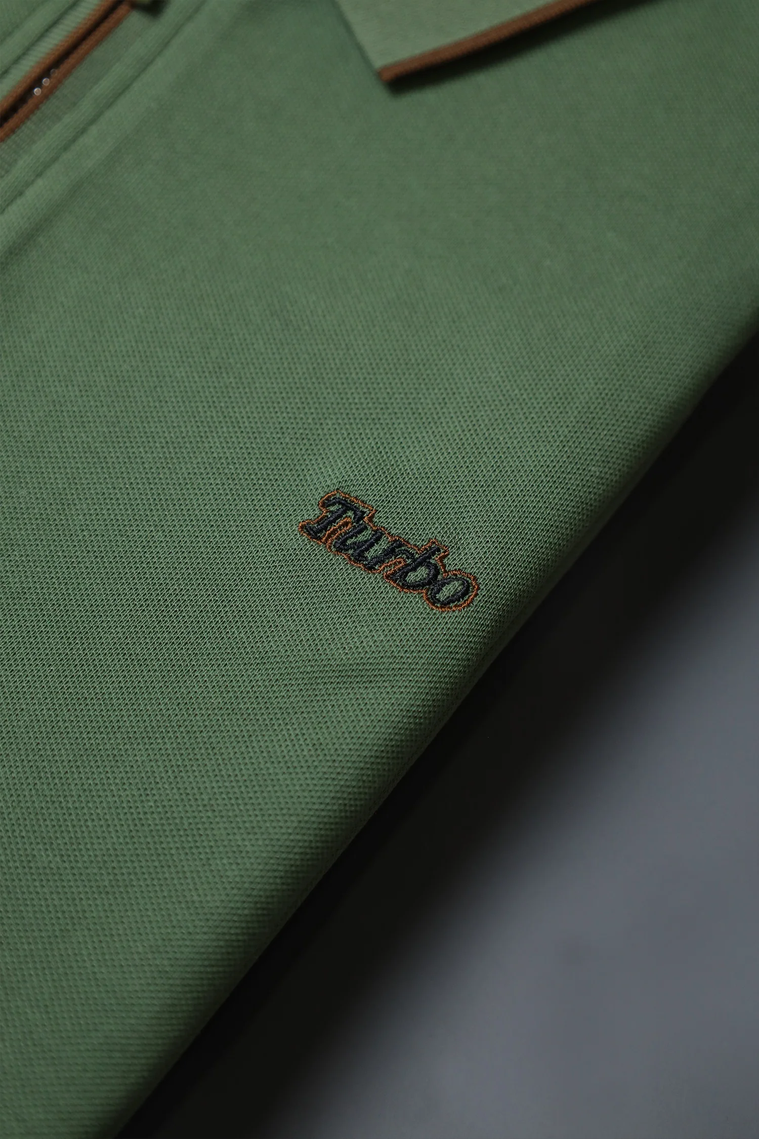 Turbo Studiofit Detailed Zip Collar Men's Polo Shirt - Image 3