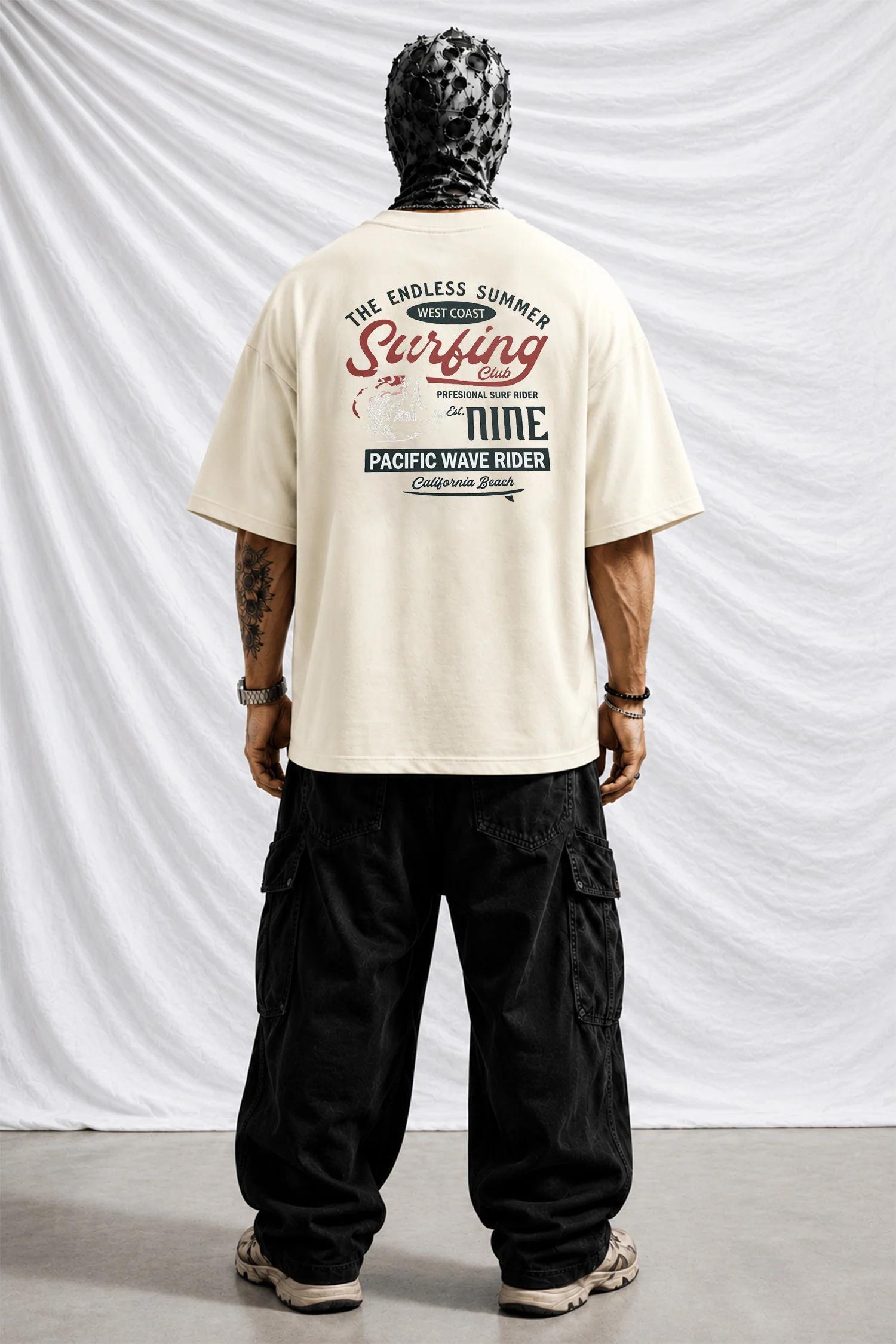 Turbo Sunny Edit Heavyweight Oversize Men's Tee In Creem - Image 2