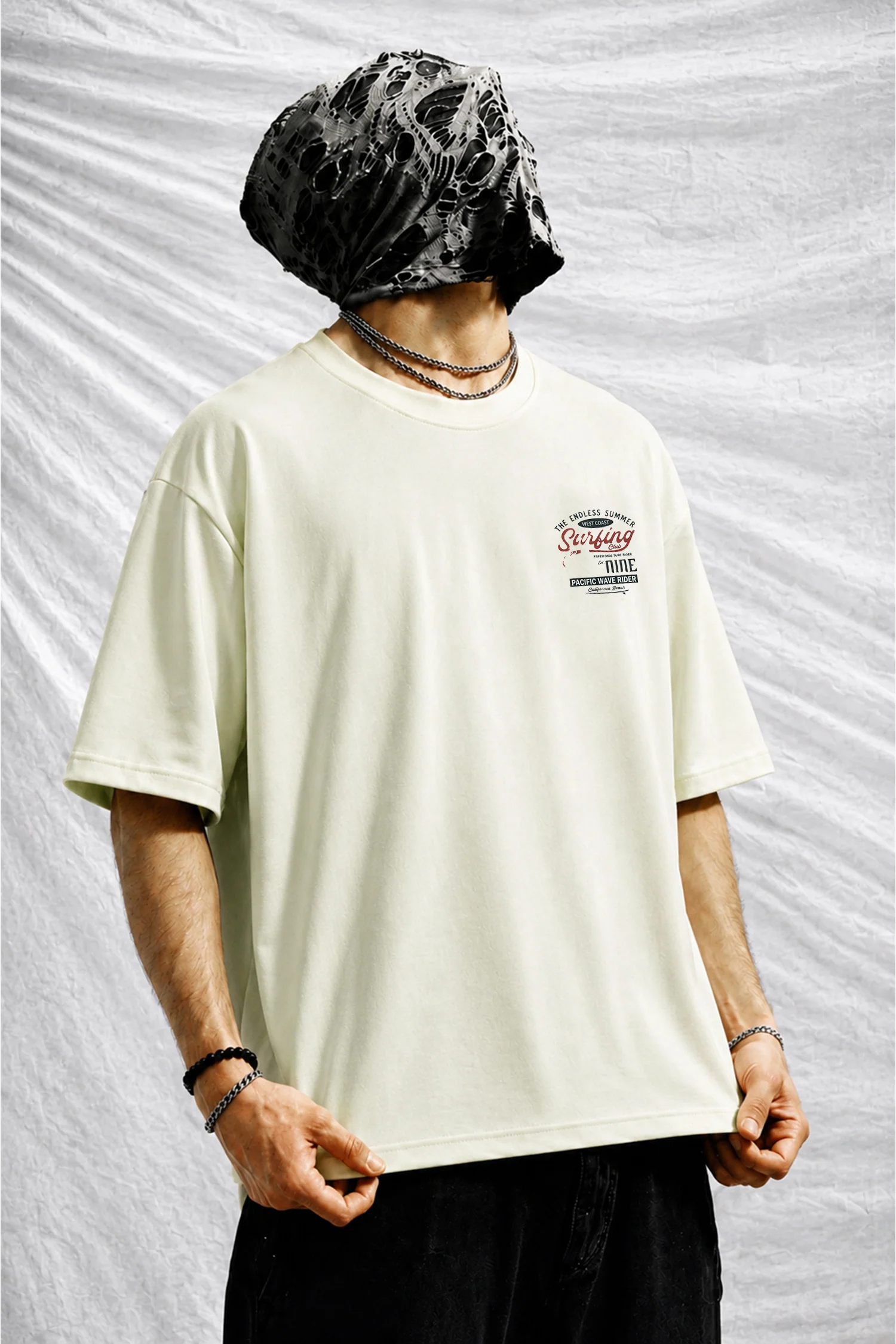 Turbo Sunny Edit Heavyweight Oversize Men's Tee In Creem - Image 3