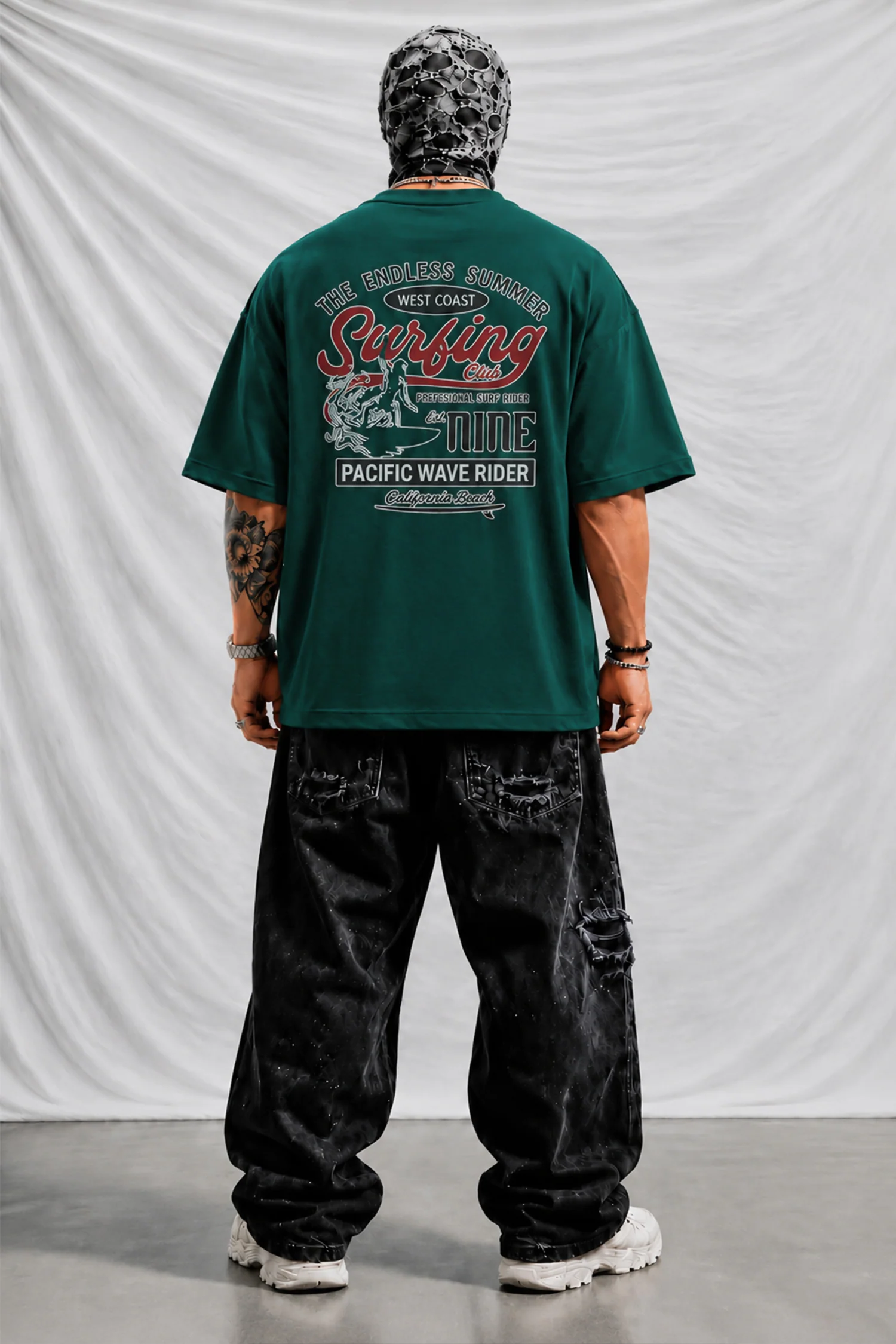 Turbo Sunny Edit Heavyweight Oversize Men's Tee In Green - Image 2