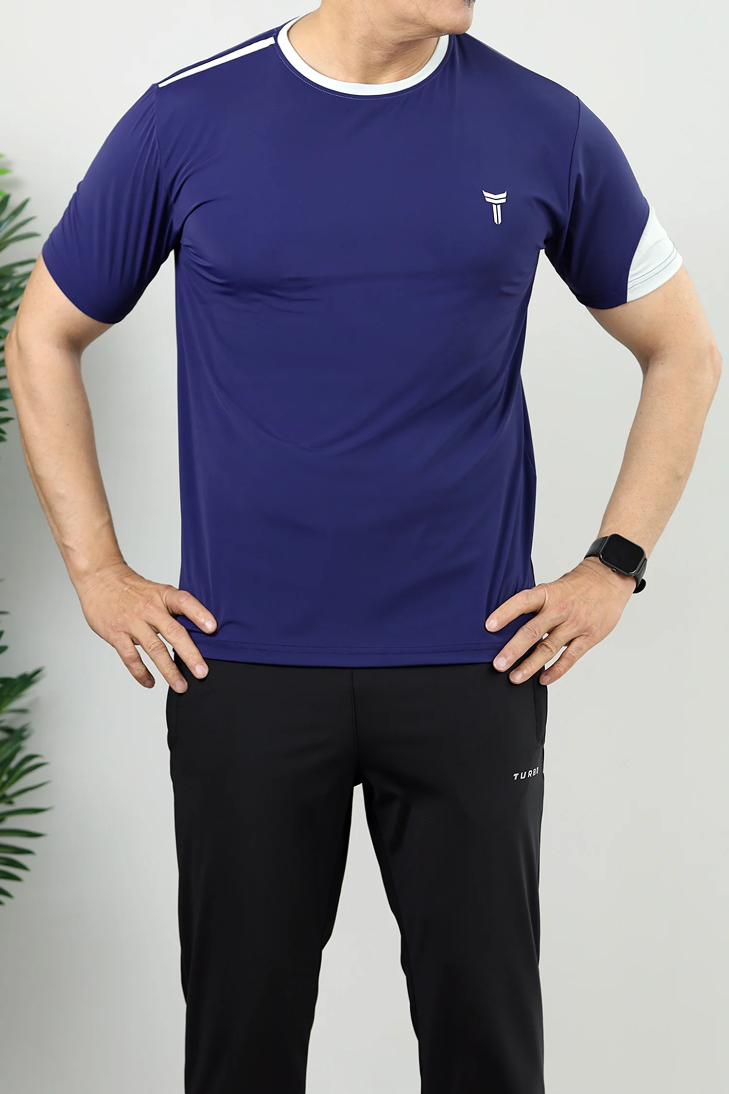 Turbo T-Storm Performance Climalite Dry-Fit Tee In Navy Blue