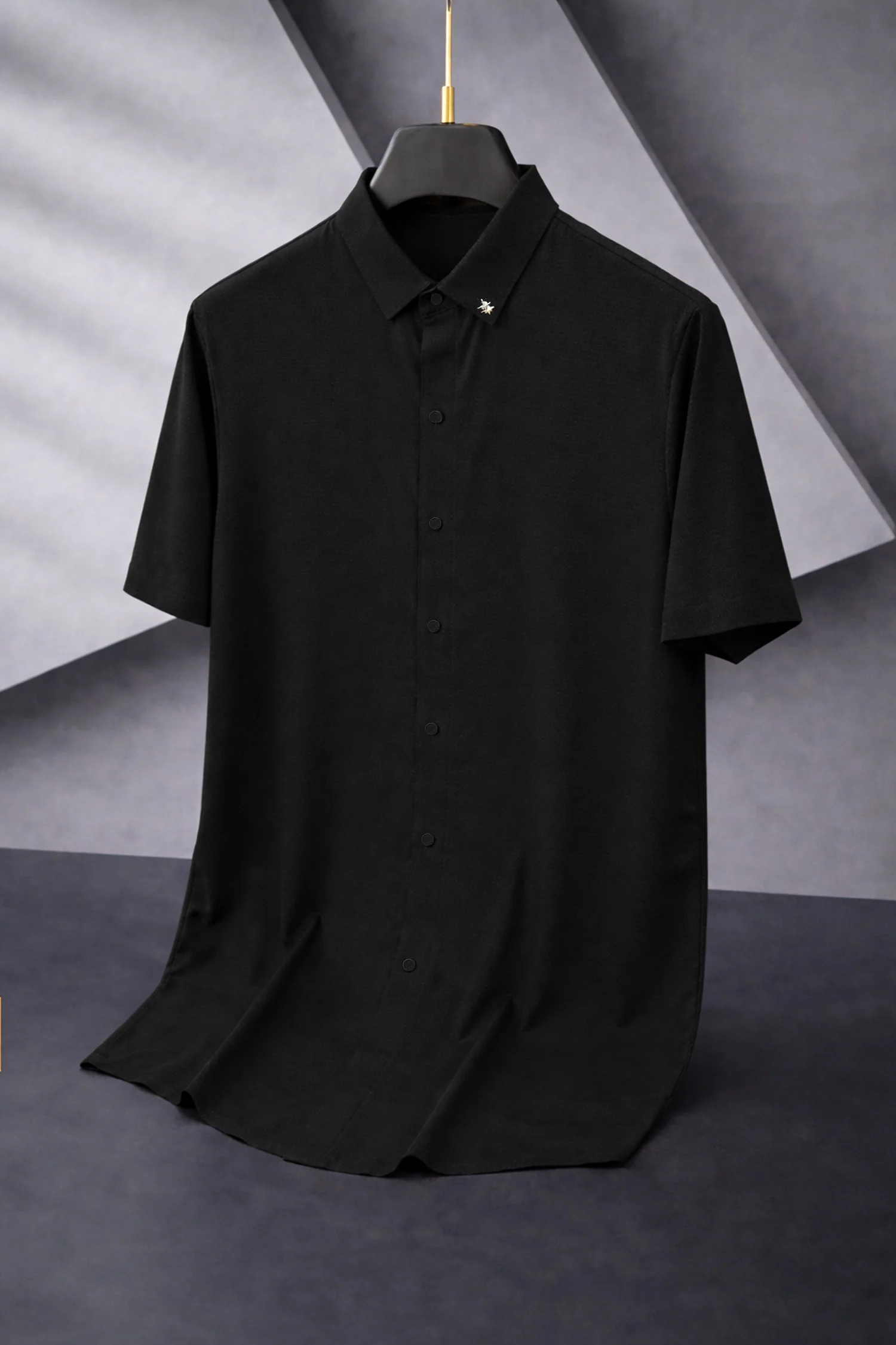 Turbo Textured Finish Button Down Silk Casual Shirt
