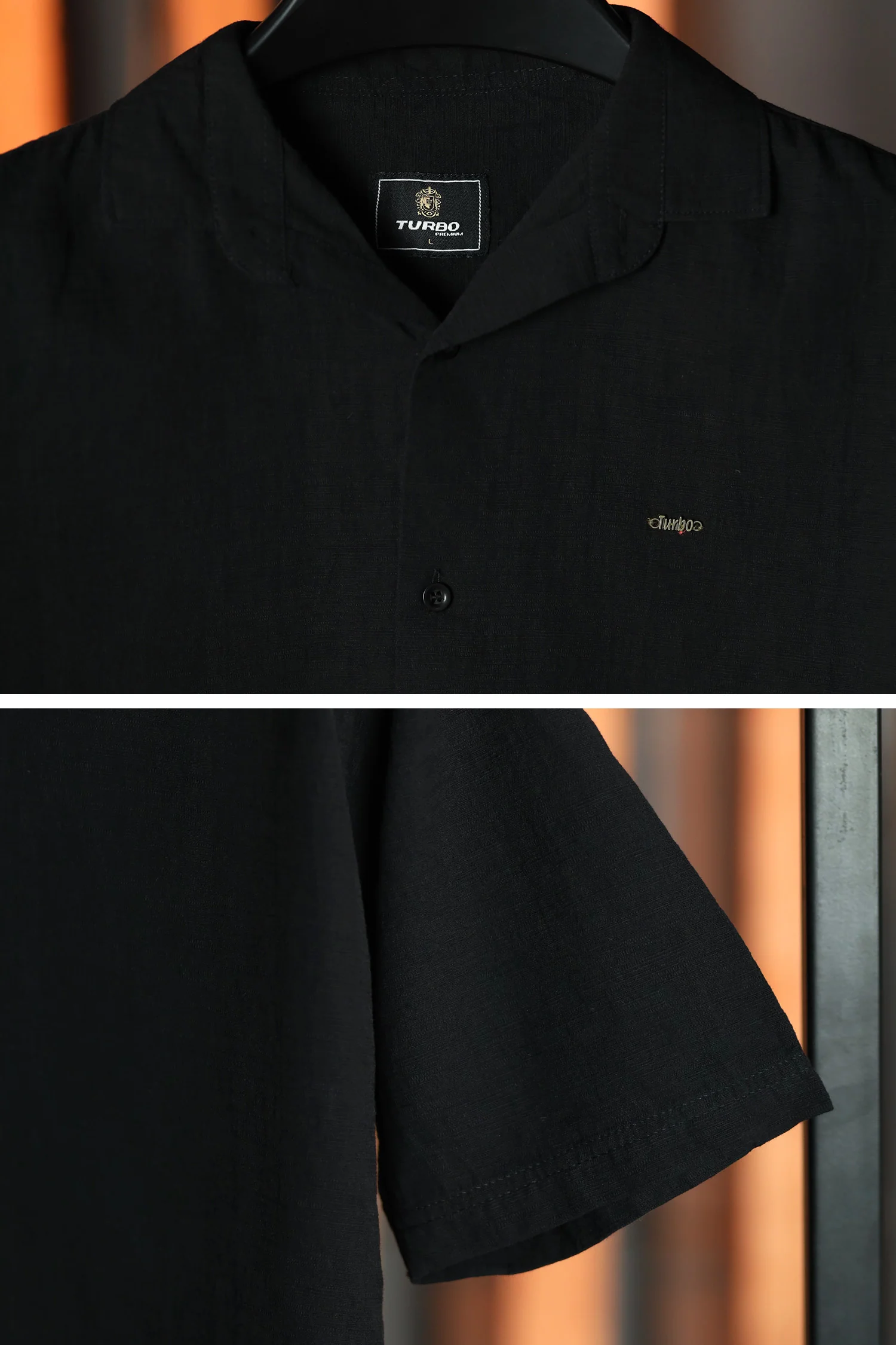 Turbo Textured Relaxed Fit Casual Shirt In Black - Image 3