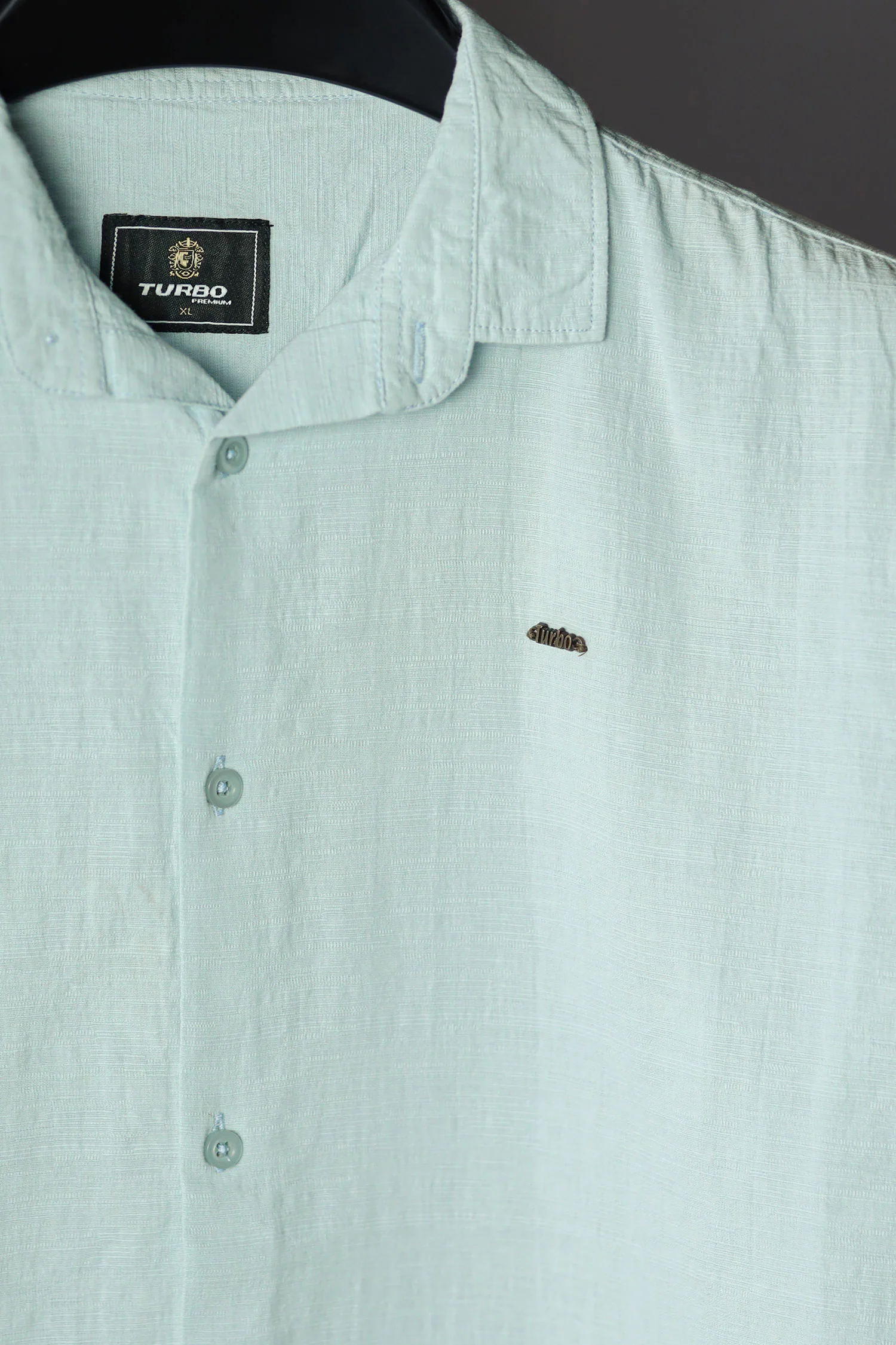 Turbo Textured Relaxed Fit Casual Shirt In Ice Blue - Image 2