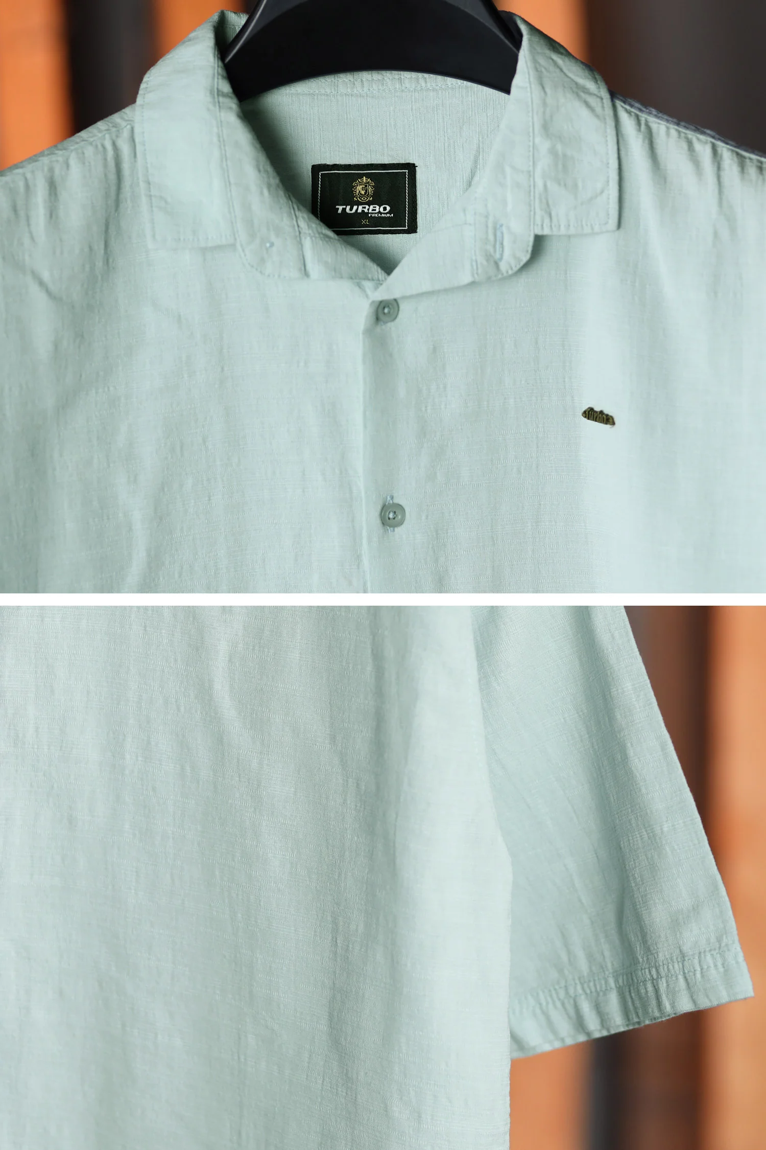 Turbo Textured Relaxed Fit Casual Shirt In Ice Blue - Image 3