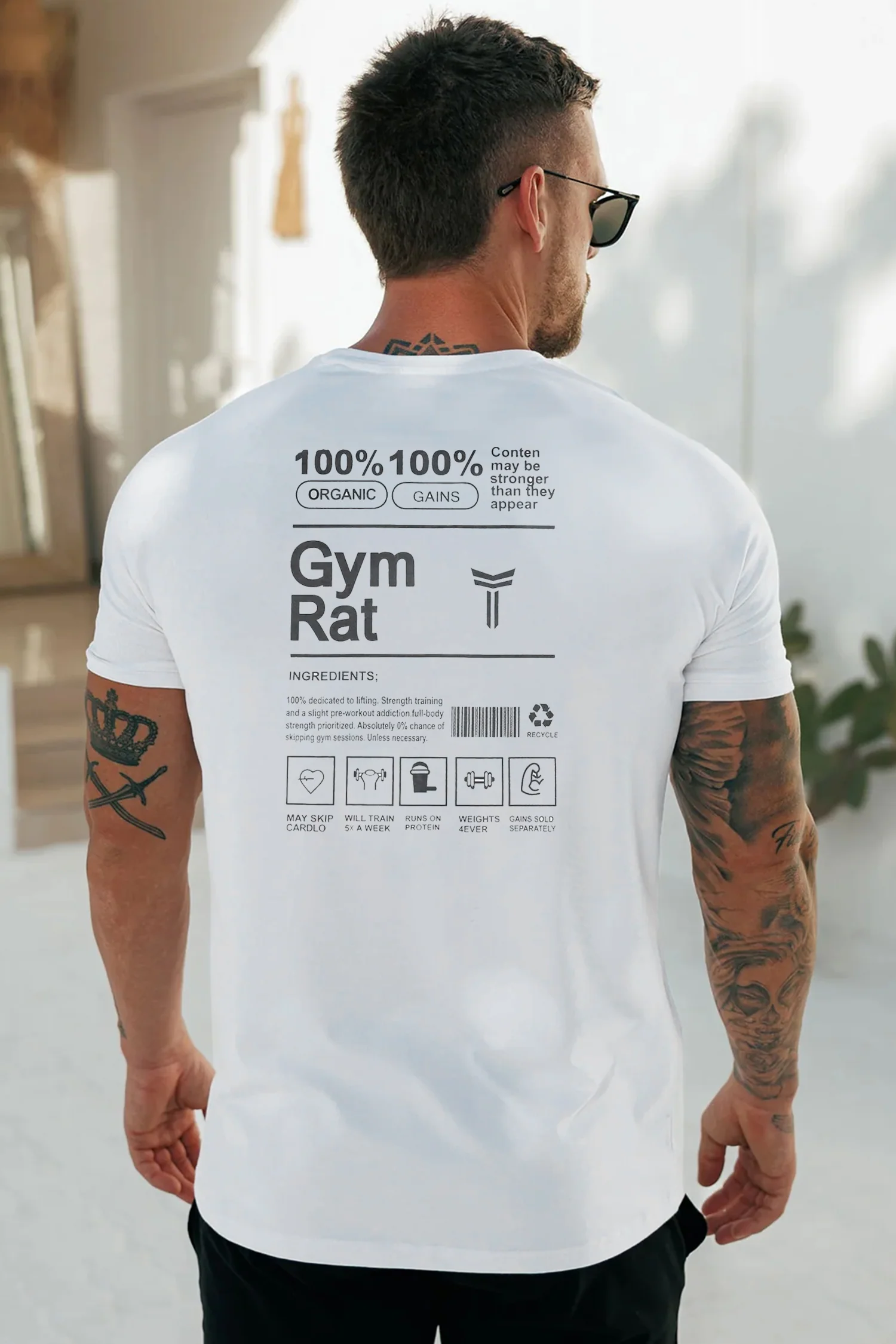 Turbo 'The Gymrat Manifesto' Graphic Performance Dry-Fit Tee - Image 6