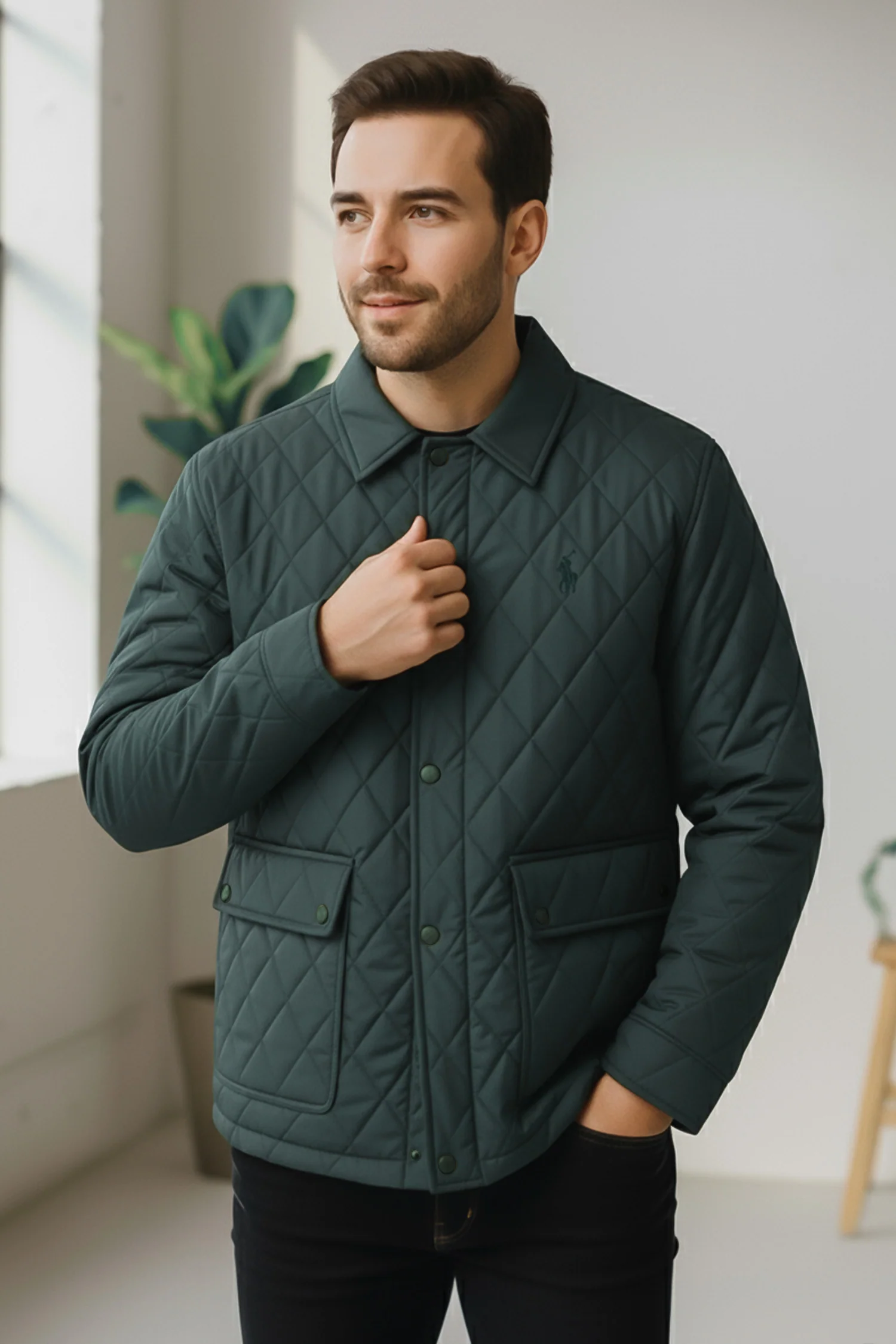 Turbo Thread Motive Quilted Puffer Jacket - Image 16