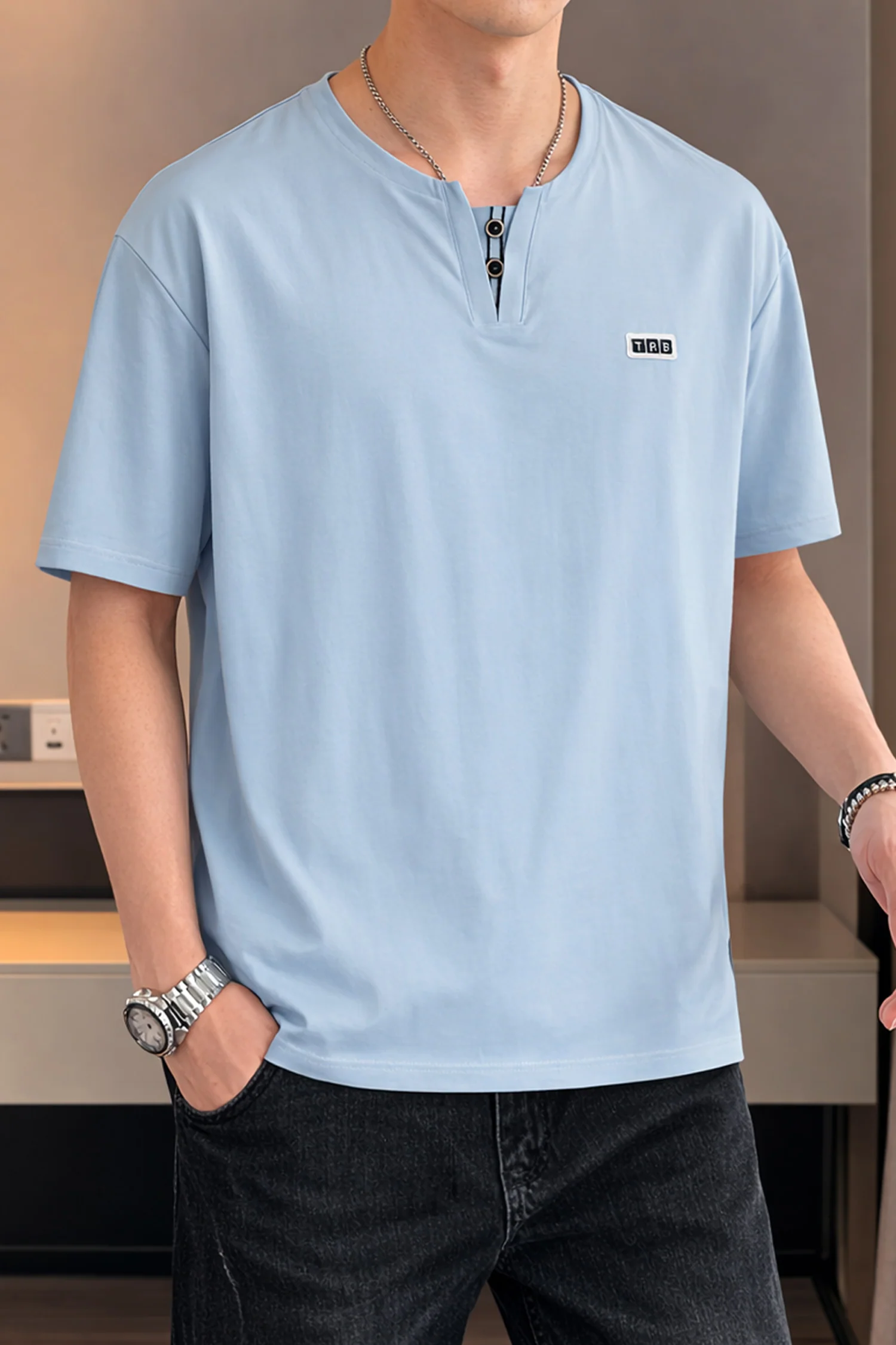Turbo TRB Club V-Neck Men's Tee* - Image 4