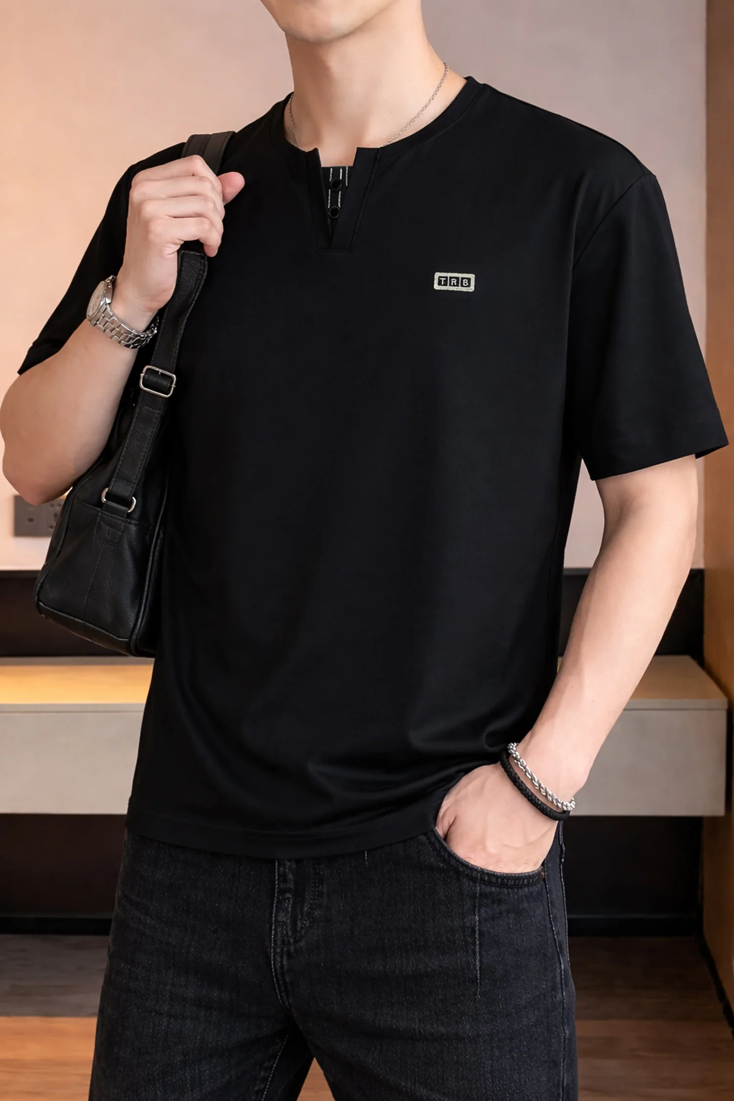 Turbo TRB Club V-Neck Men's Tee* - Image 7