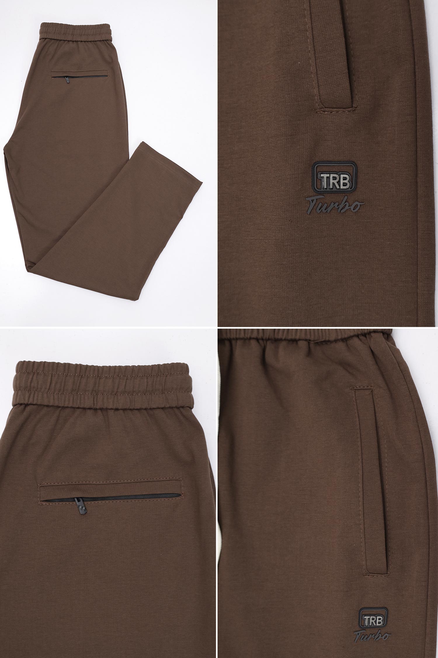 Turbo "trb" Relaxed Straight Leg  Trouser In Coffee - Image 3