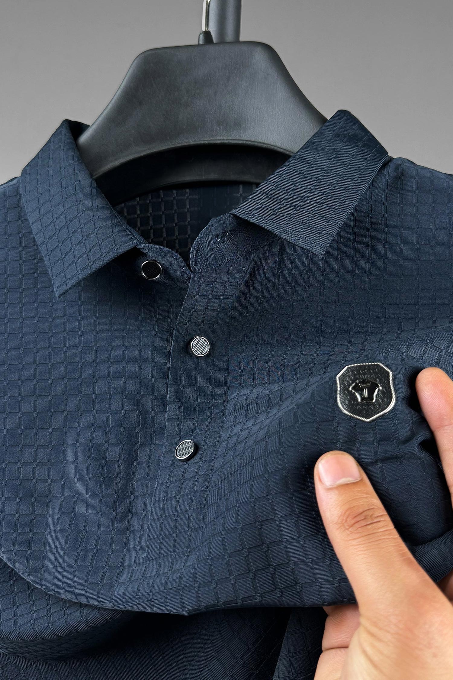 Turbo Trendy Block Pattern Stitchless Men's Polo Shirt - Image 8