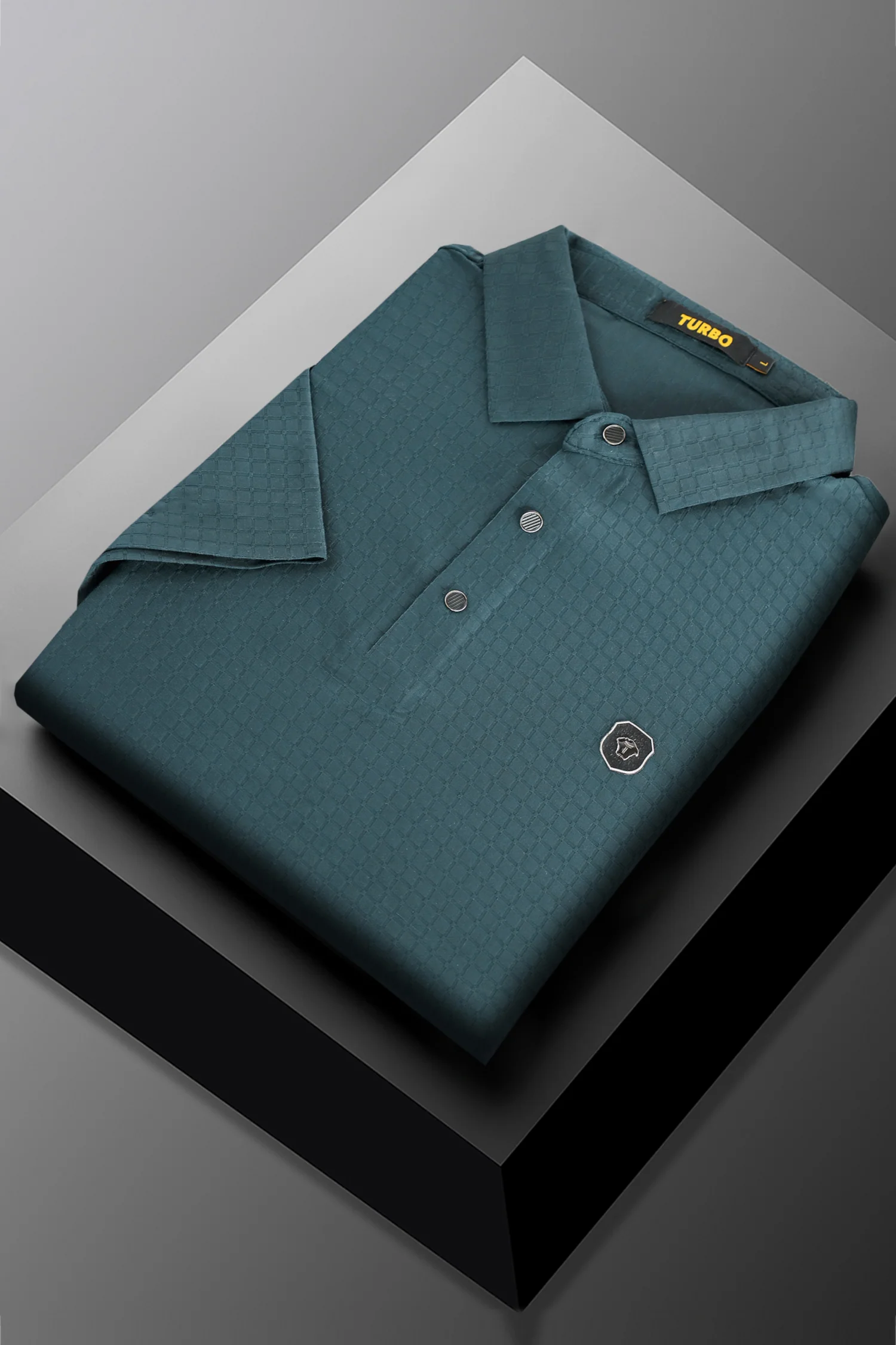Turbo Trendy Block Pattern Stitchless Men's Polo Shirt - Image 13