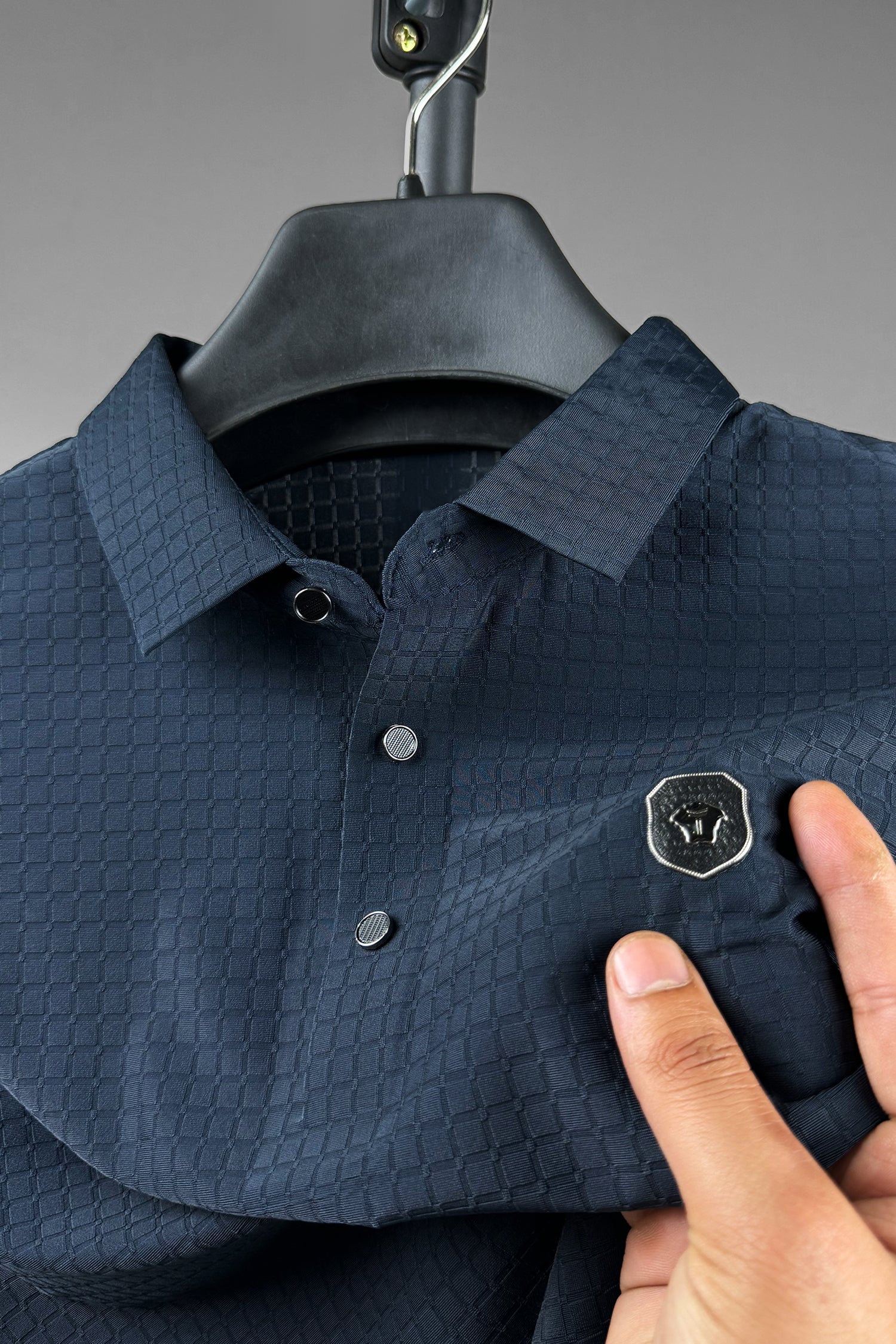 Turbo Trendy Block Pattern Stitchless Men's Polo Shirt - Image 5