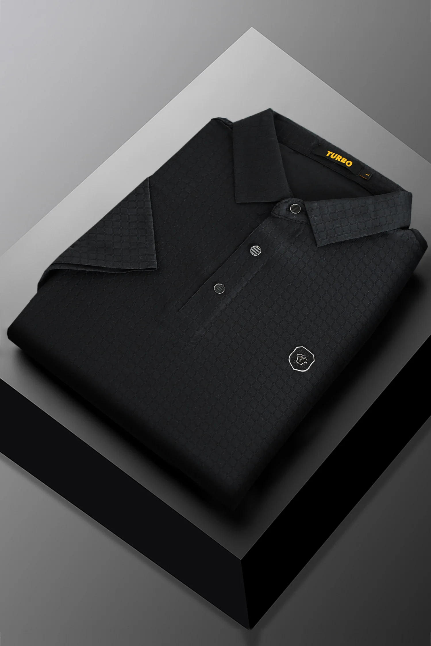 Turbo Trendy Block Pattern Stitchless Men's Polo Shirt - Image 9