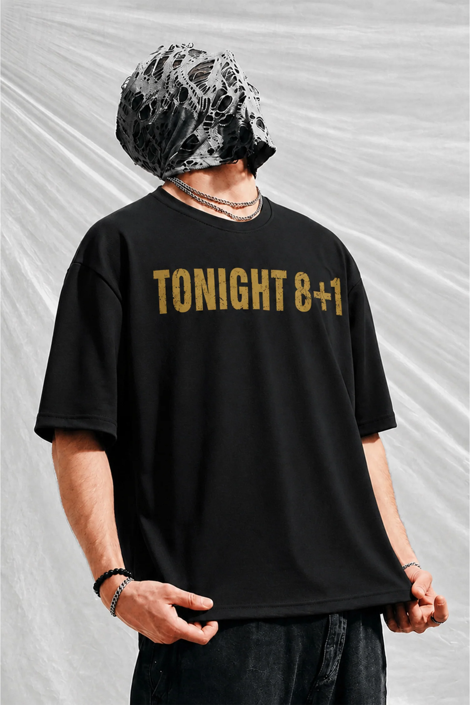 Turbo Urban Equation Men's Oversize Tee In Black - Image 3