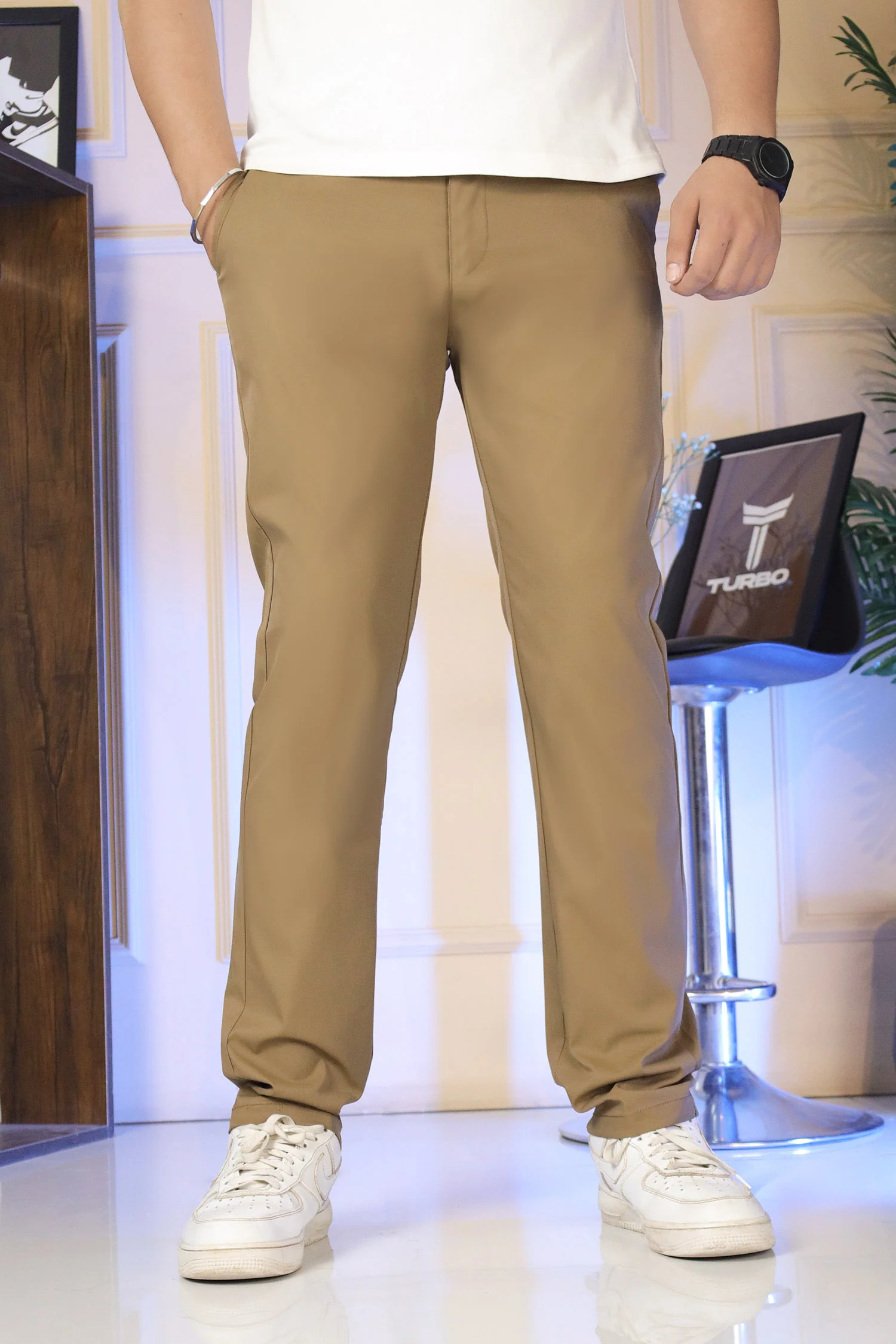 Turbo Urban Era Executive Slim Fit Cotton Pant - Image 7