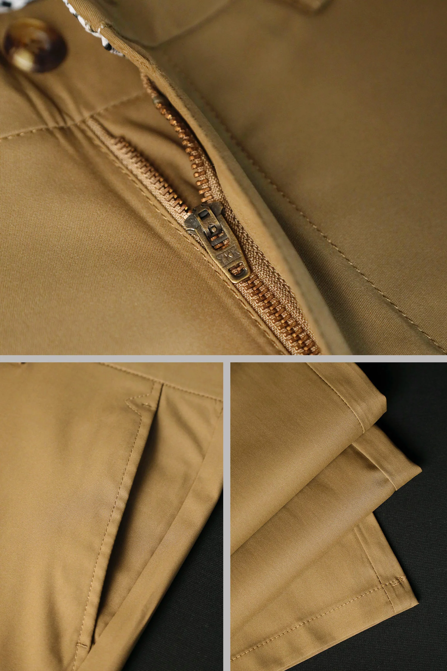 Turbo Urban Era Executive Slim Fit Cotton Pant In Camel - Image 5