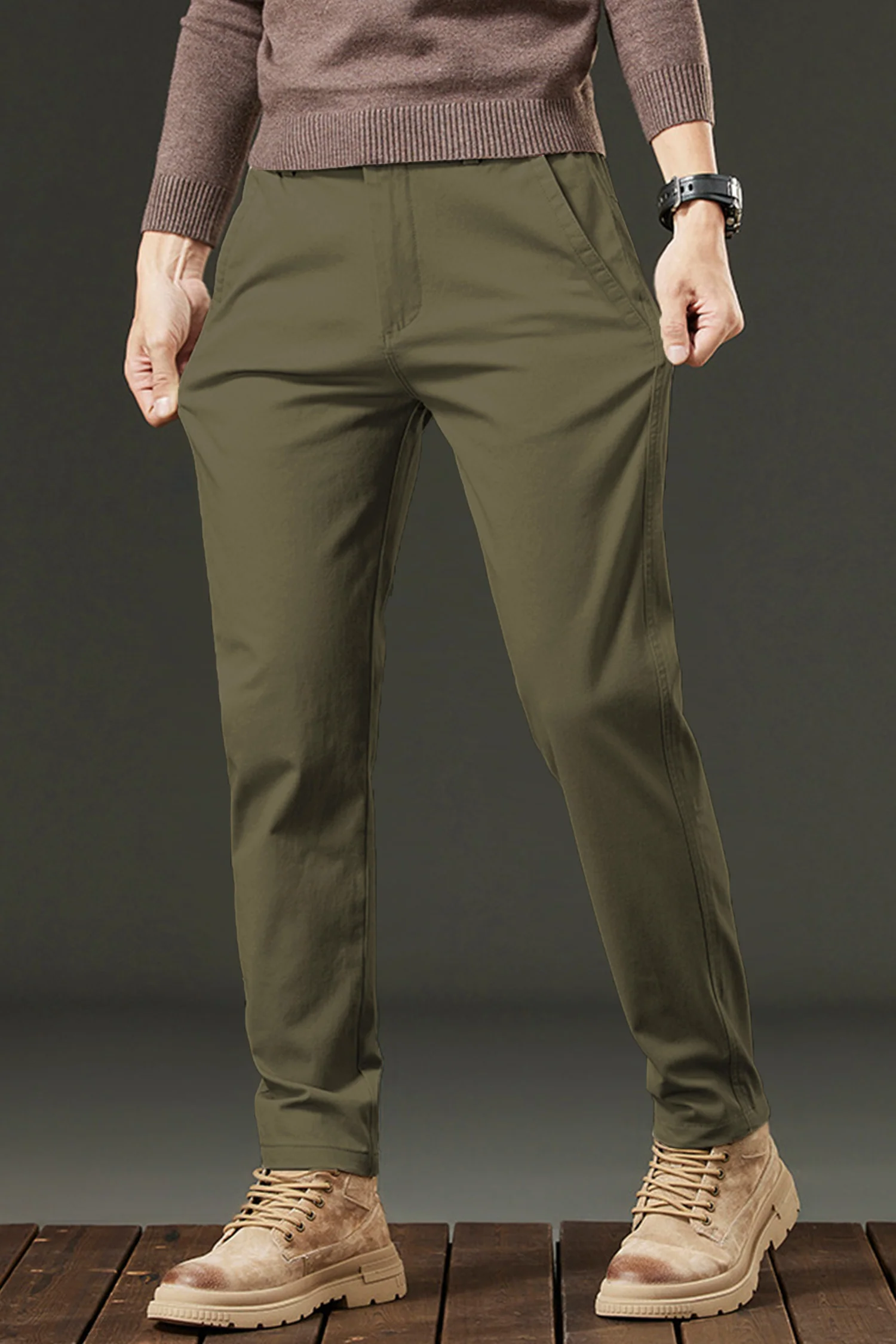 Turbo Urban Era Executive Slim Fit Cotton Pant - Image 7