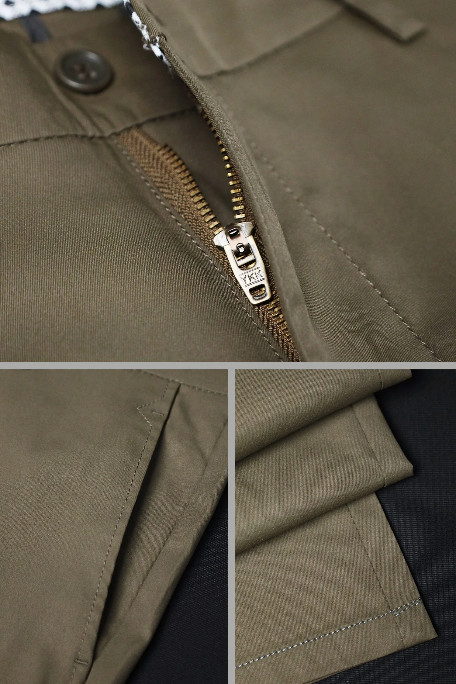 Turbo Urban Era Executive Slim Fit Cotton Pant In Olive Brown - Image 5