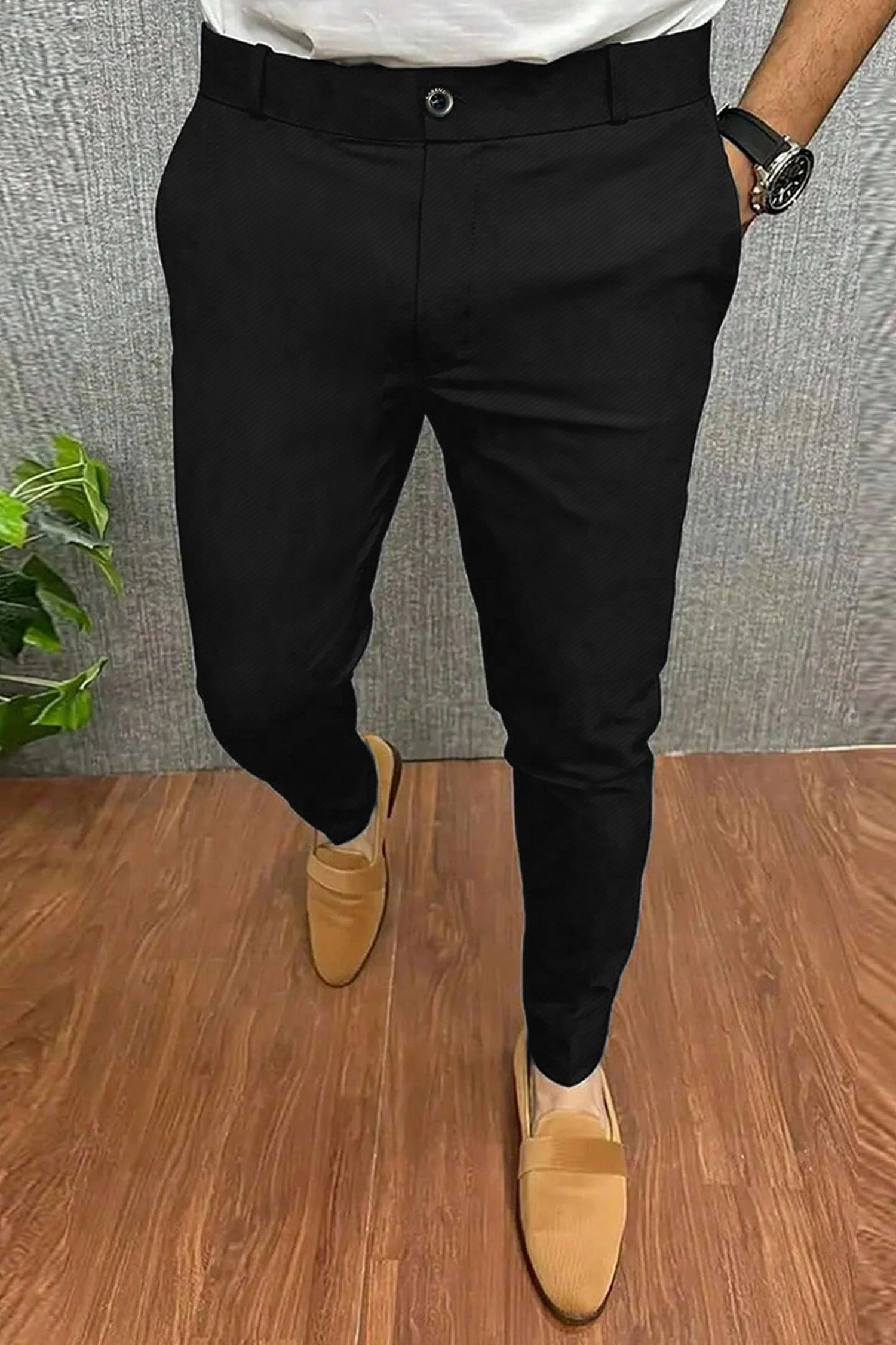 Turbo Urban Executive Slim Fit Cotton Pant - Image 11