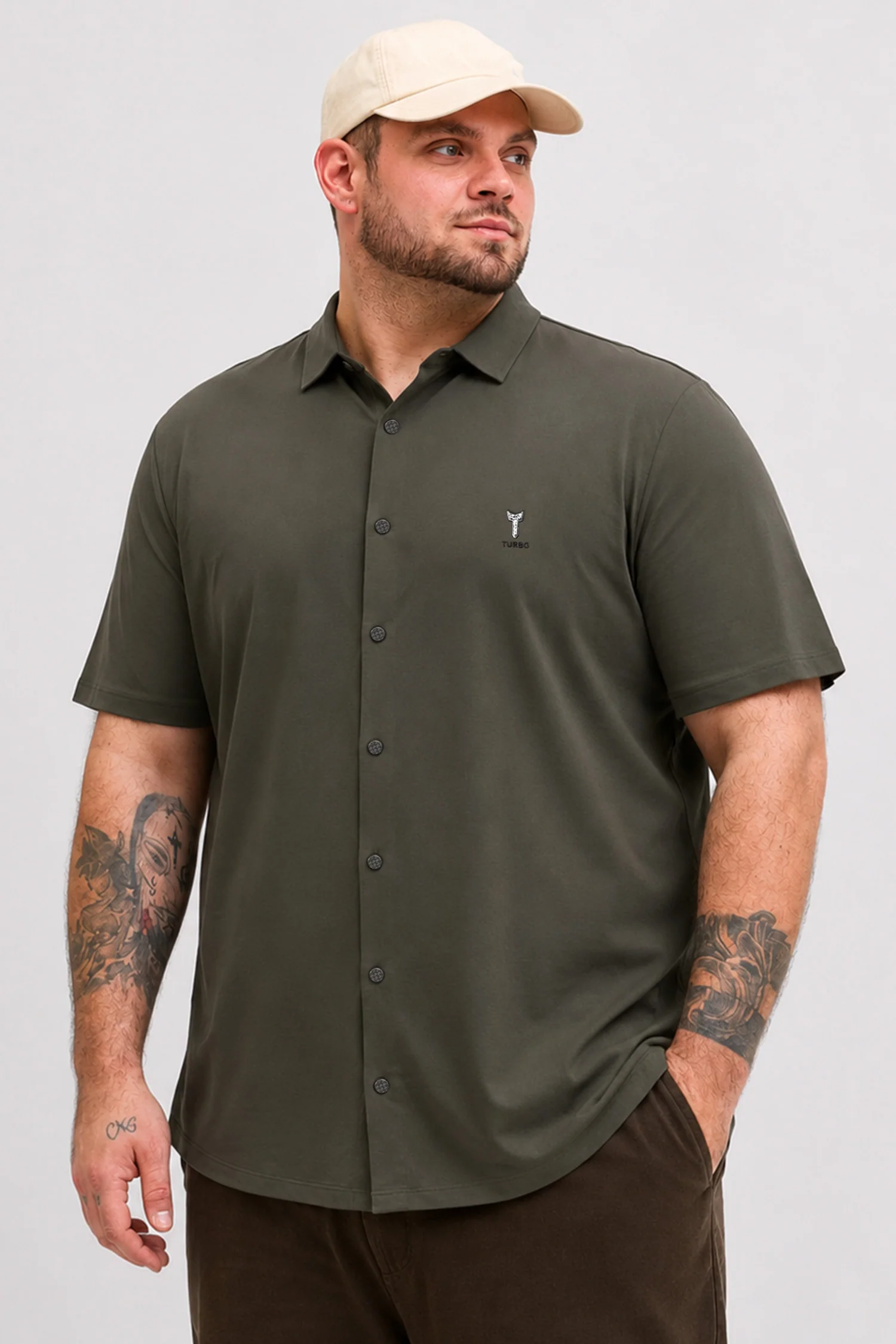 Turbo Urban Minimal Big & Tall Comfort Casual Shirt - Image 10