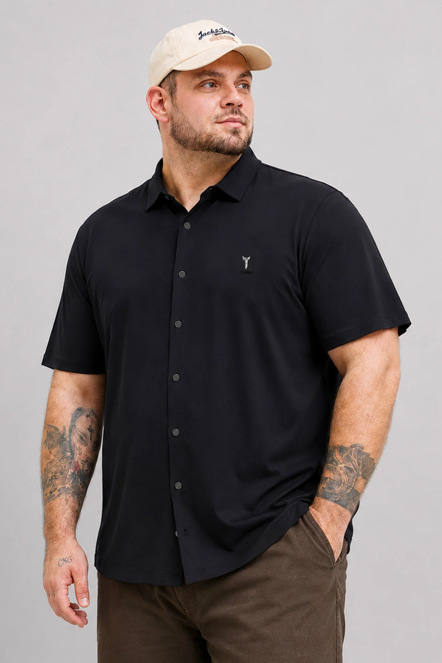 Turbo Urban Minimal Big & Tall Comfort Casual Shirt - Image 4