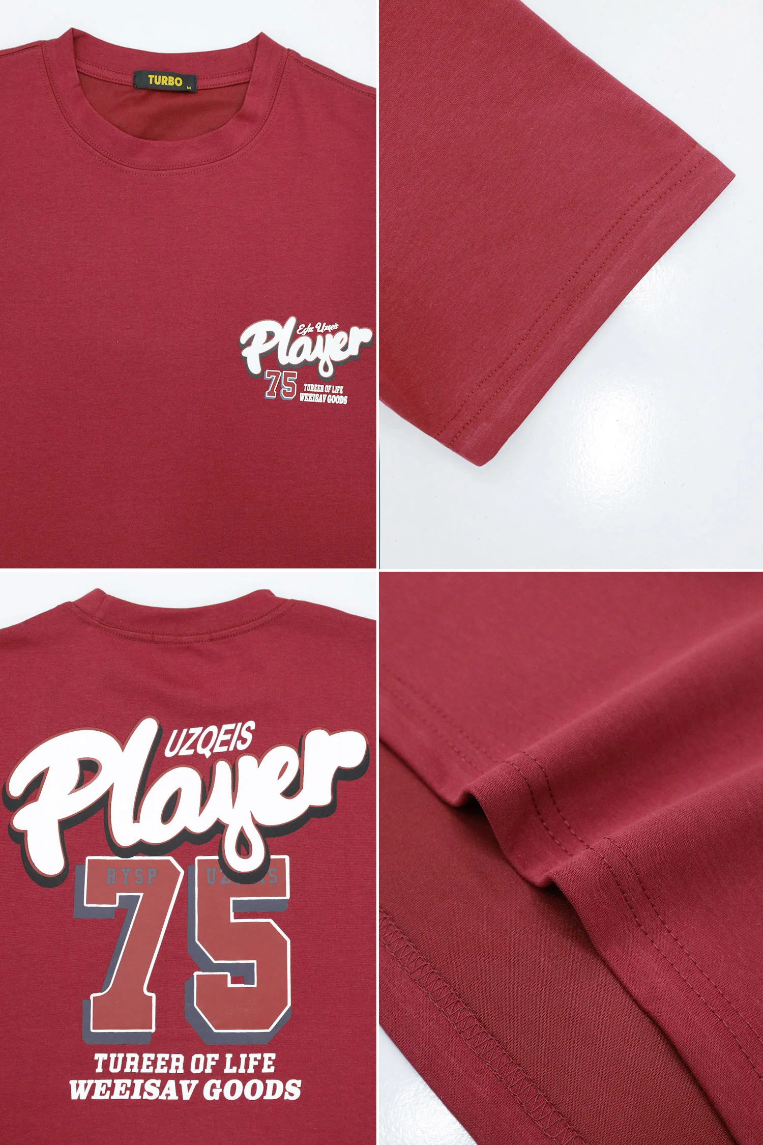 Turbo Varsity Player 75 Men's Graphic Tee - Image 12