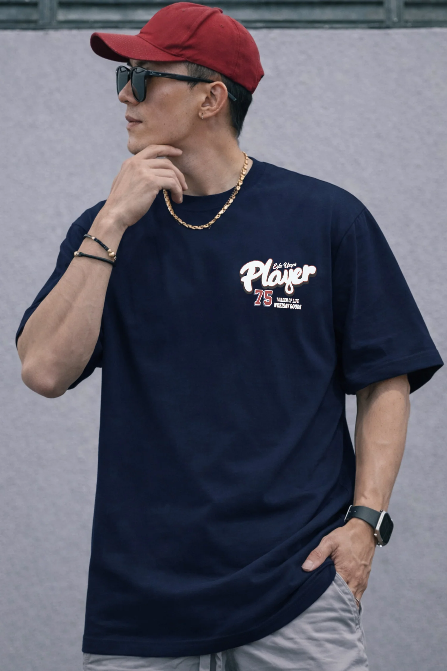 Turbo Varsity Player 75 Men's Graphic Tee - Image 7