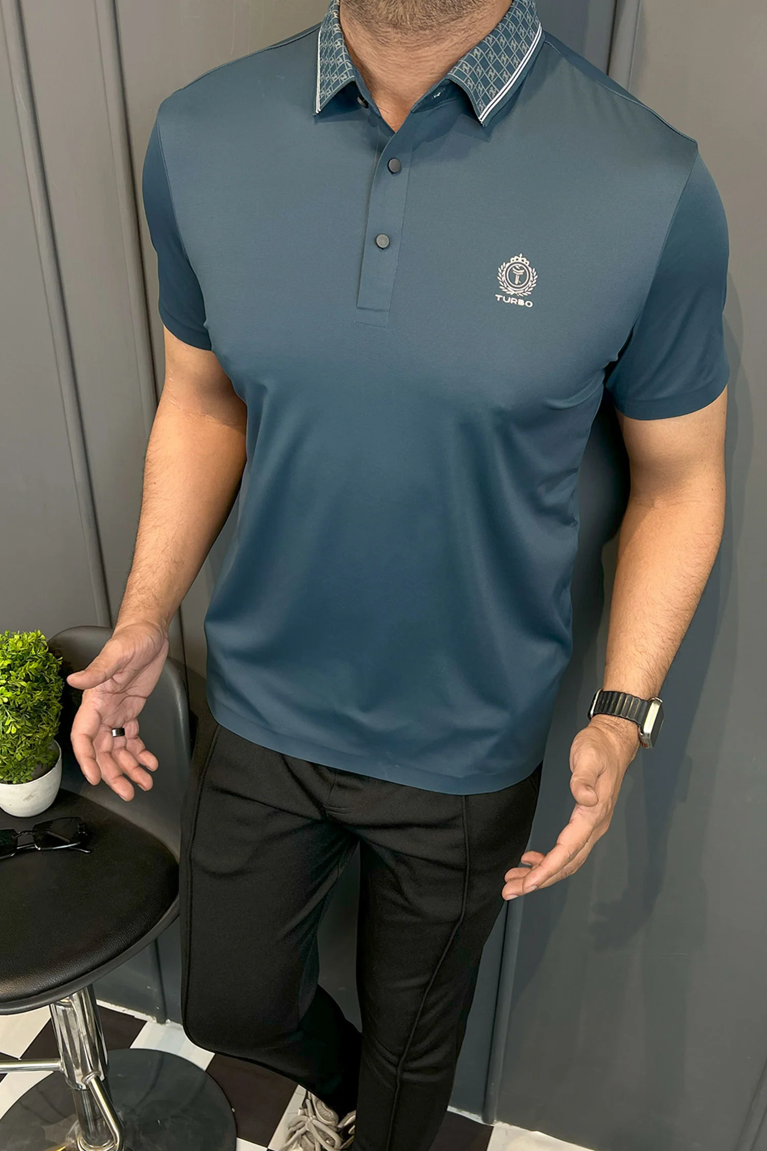 Turbo Vintage Butterfly Crisp Stitchless Men's Polo Shirt - Image 13