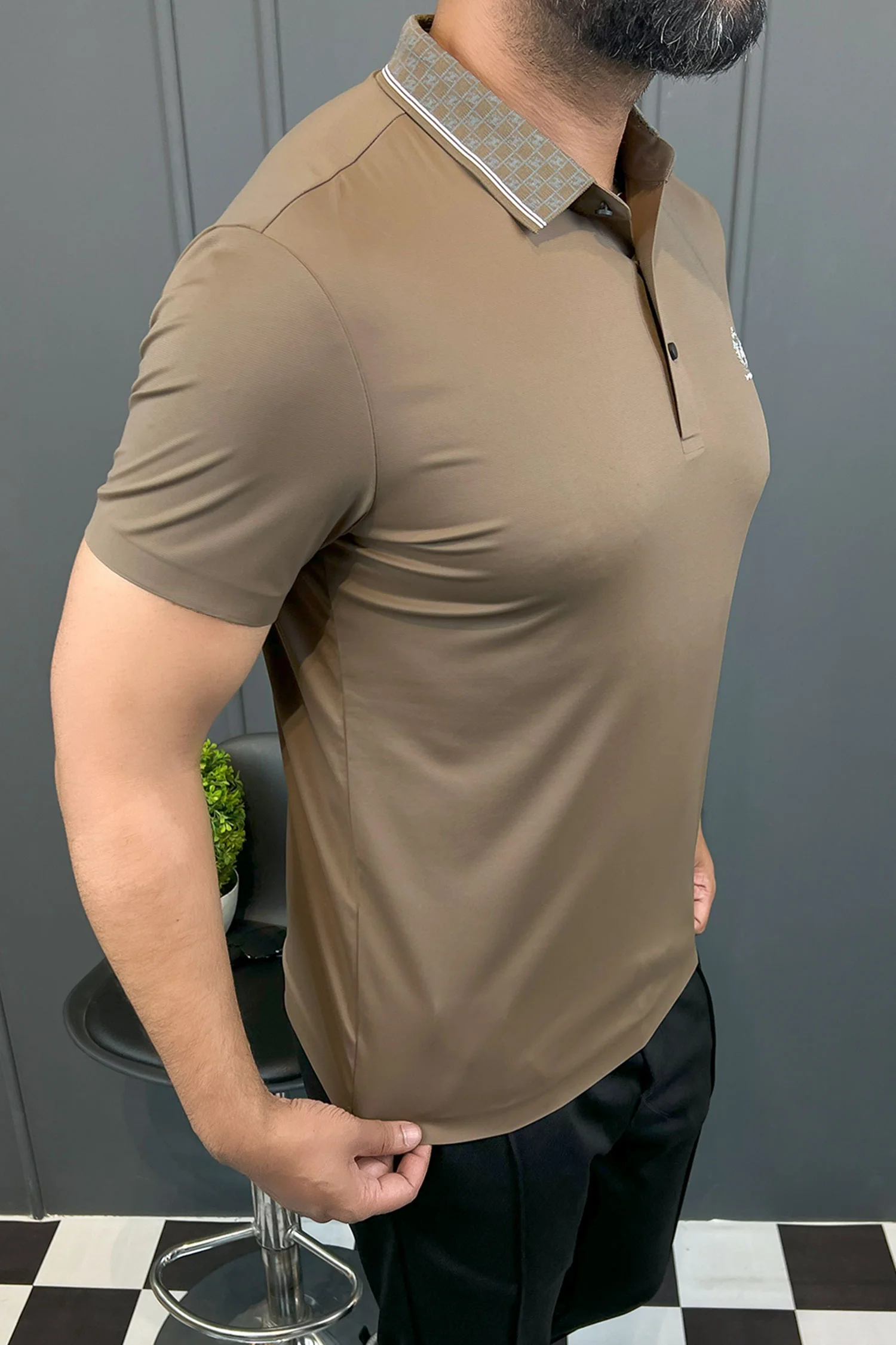 Turbo Vintage Butterfly Crisp Stitchless Men's Polo Shirt - Image 8