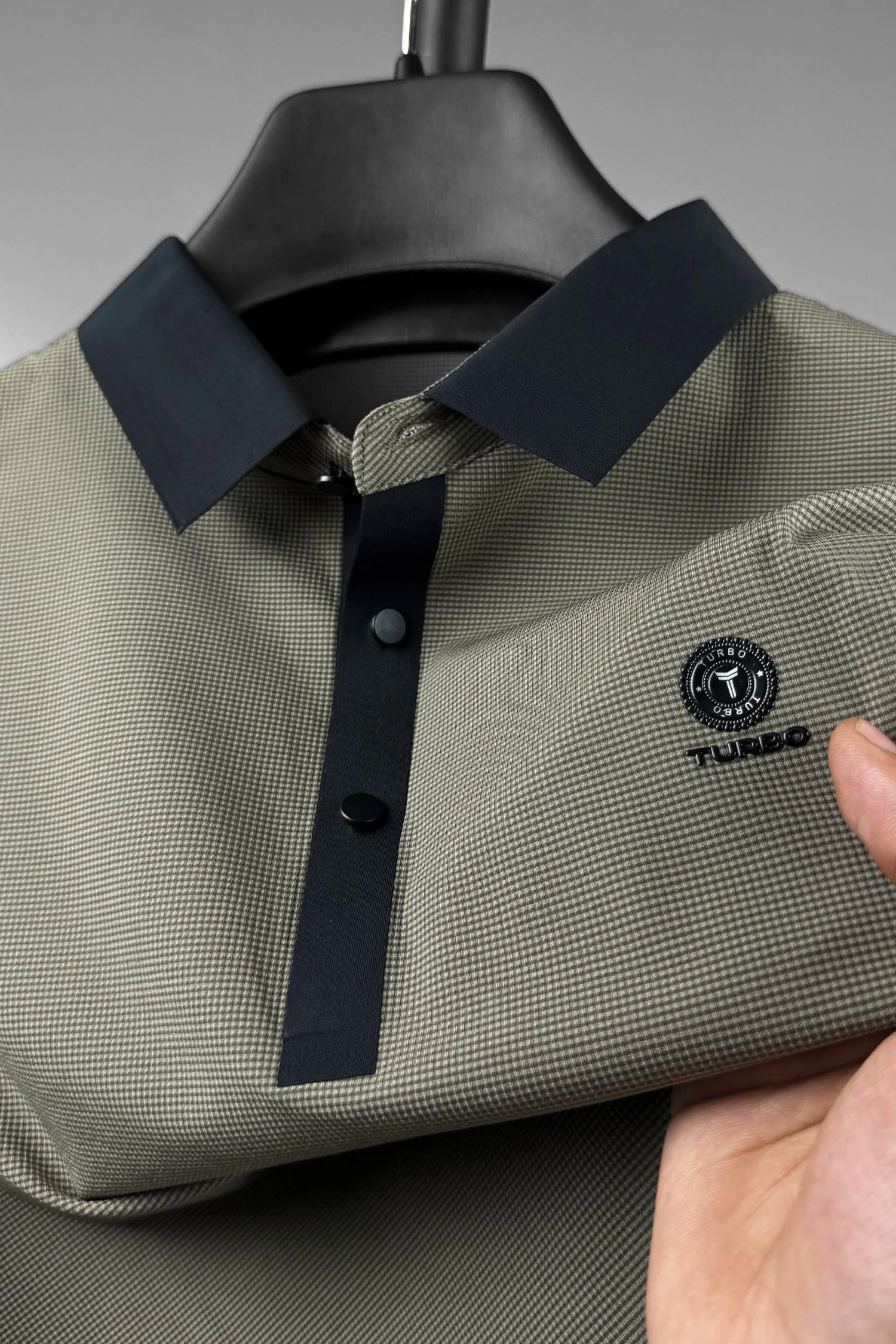 Turbo Vintage Crisp Textured Men's Polo Shirt - Image 8