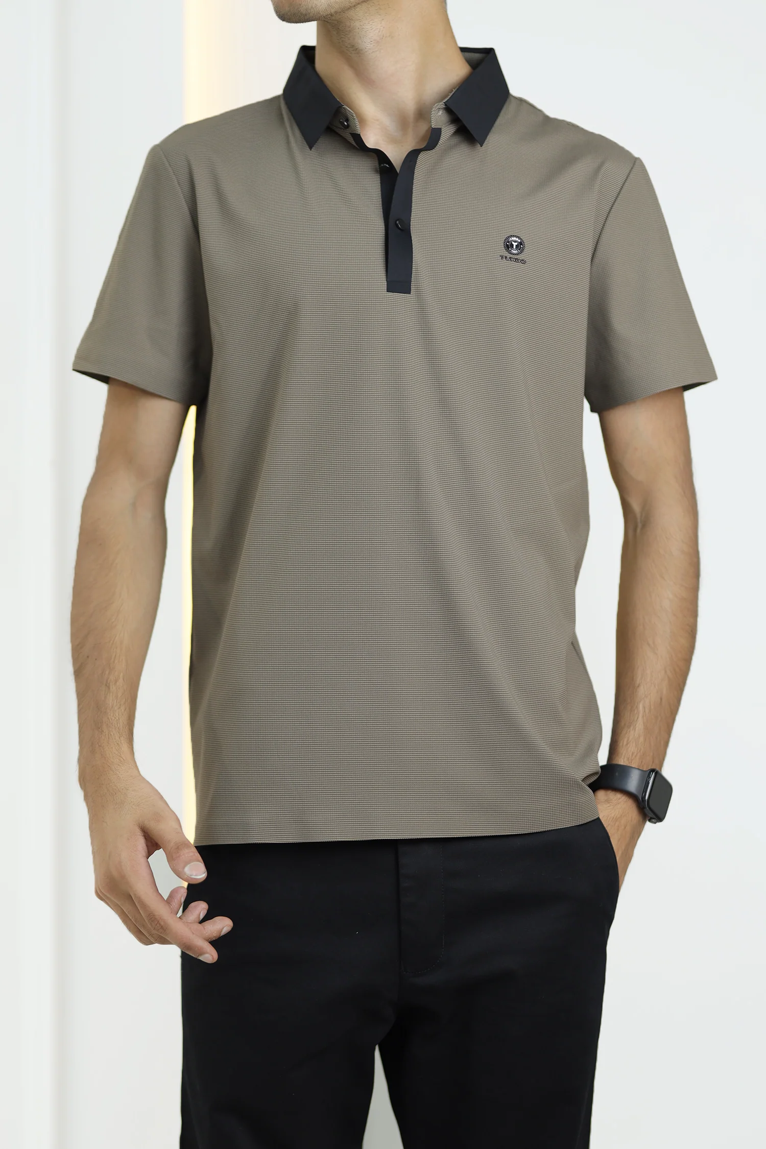 Turbo Vintage Crisp Textured Men's Polo Shirt - Image 4