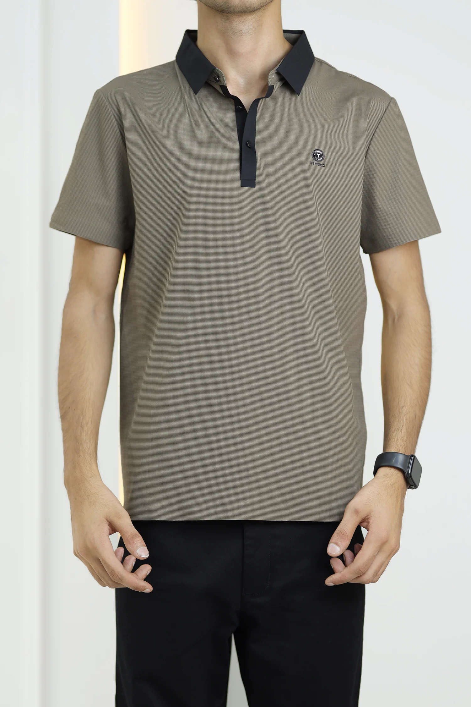 Turbo Vintage Crisp Textured Men's Polo Shirt - Image 5