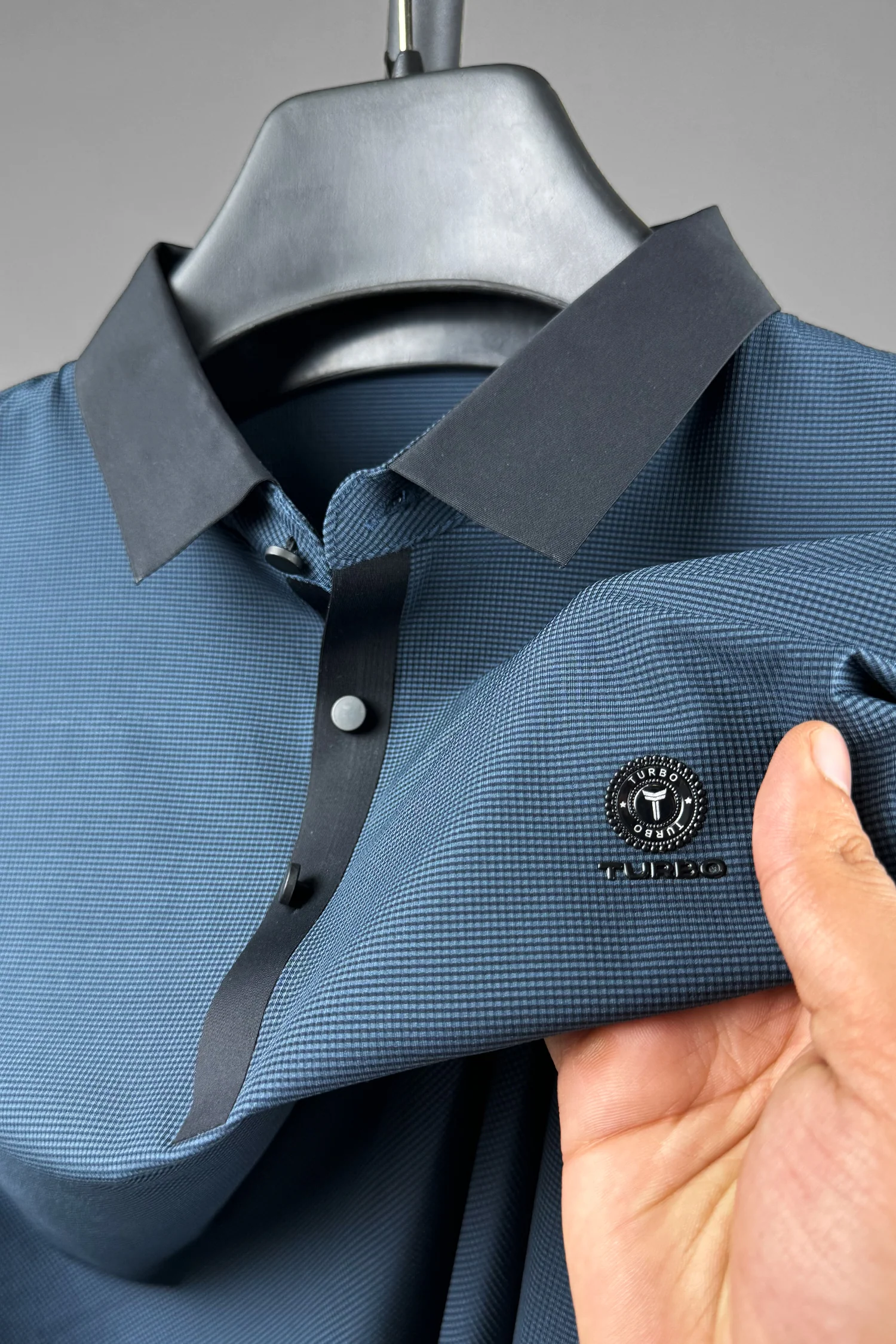 Turbo Vintage Crisp Textured Men's Polo Shirt - Image 3