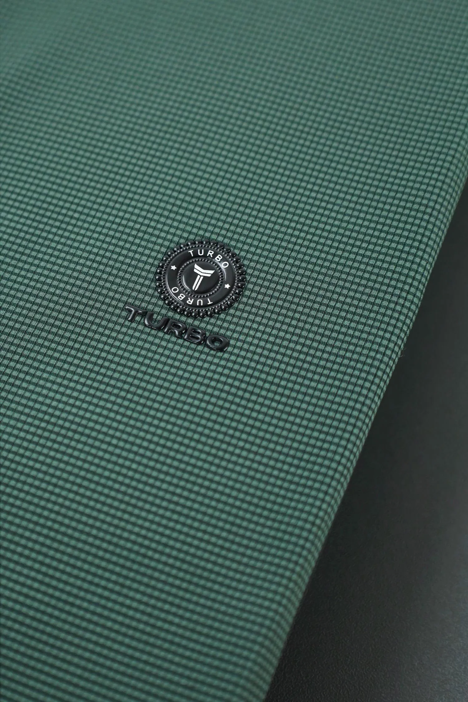 Turbo Vintage Crisp Textured Men's Polo Shirt In Green - Image 3
