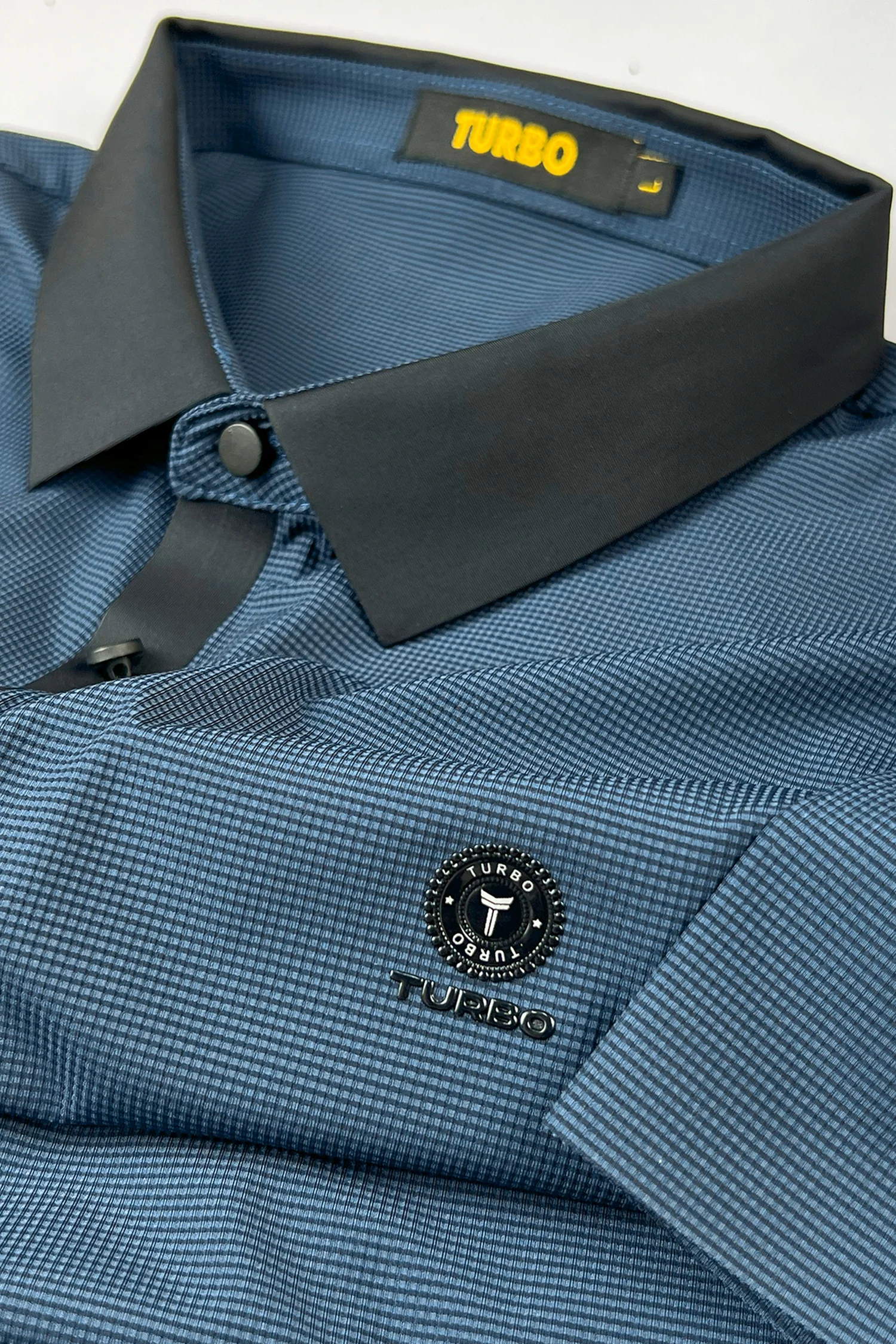 Turbo Vintage Crisp Textured Men's Polo Shirt - Image 4
